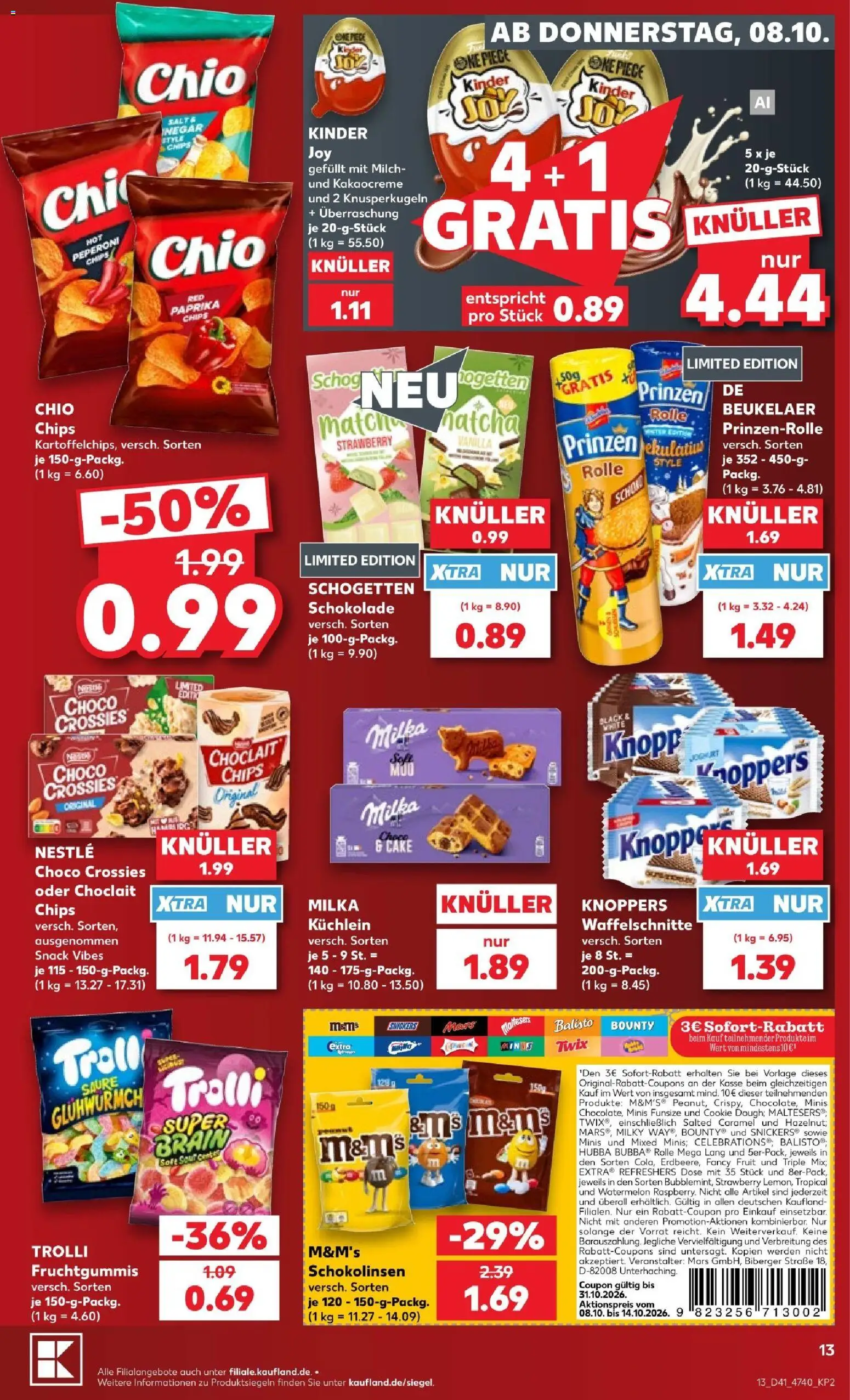 Kaufland Prospekt Hannover – gültig ab 08.10.2026 | Seite: 15 | Produkte: M&M's, Mars, Twix, Chips