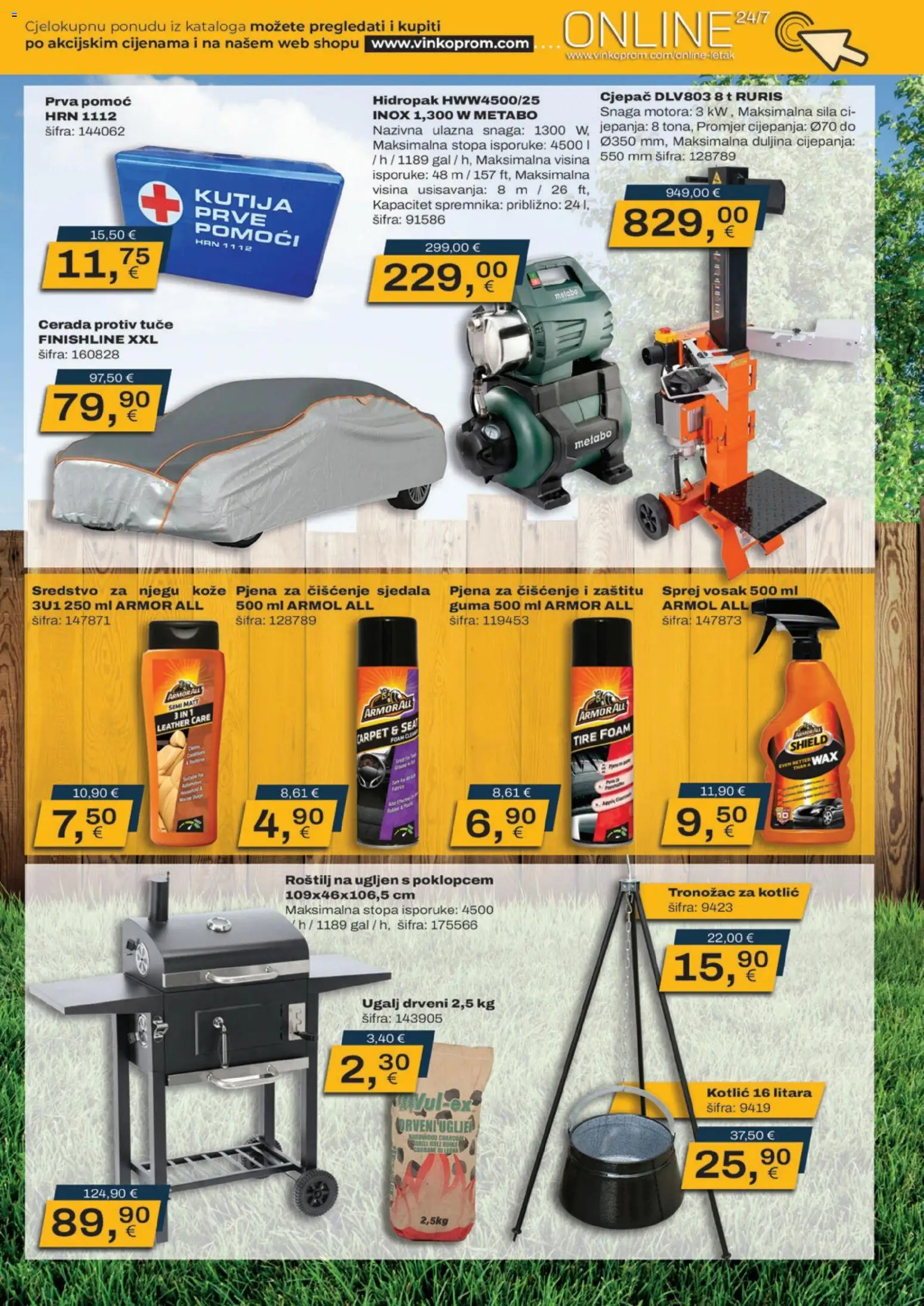 Vinkoprom katalog | vrijedi od 06.08.2026 | Stranica: 13 | Proizvodi: Roštilj, Kutija, Sjedala, Pjena