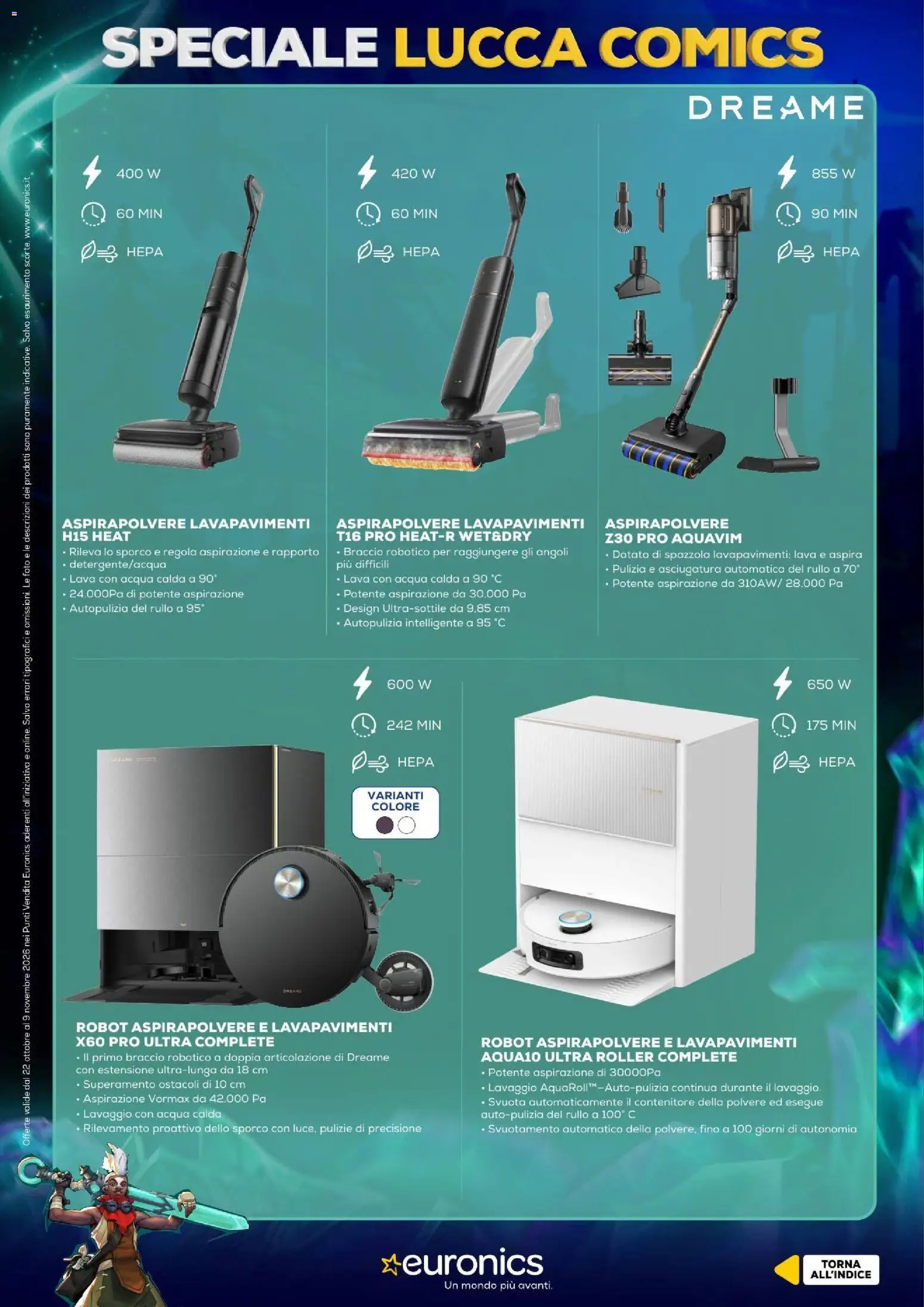 Volantino Euronics del 22/10/2026 | Pagina: 14 | Prodotti: Spazzola, Robot aspirapolvere, Contenitore, Aspirapolvere
