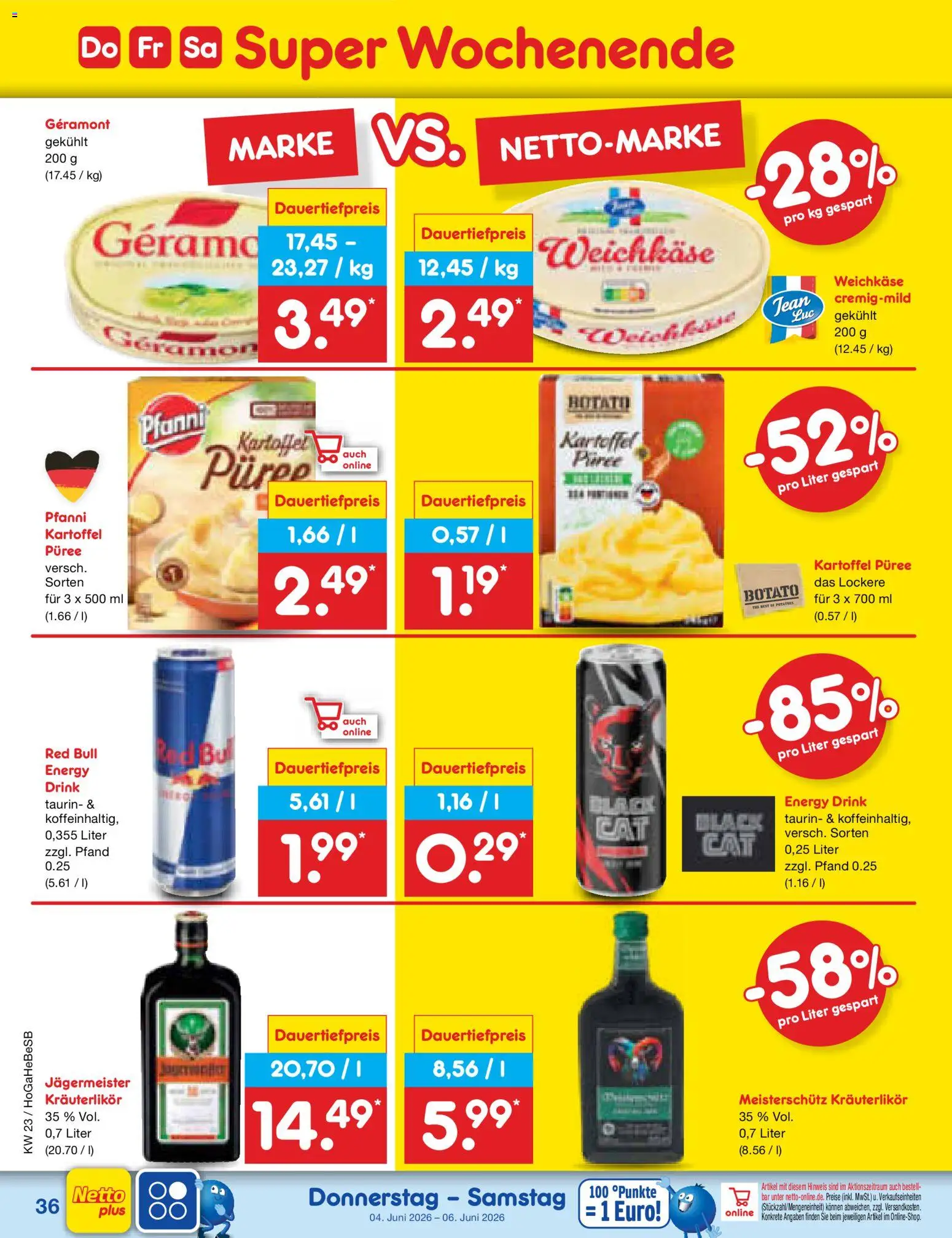 Netto Marken-Discount Prospekt – gültig ab 01.06.2026 | Seite: 50 | Produkte: Geramont, Red bull, Energy, Jägermeister