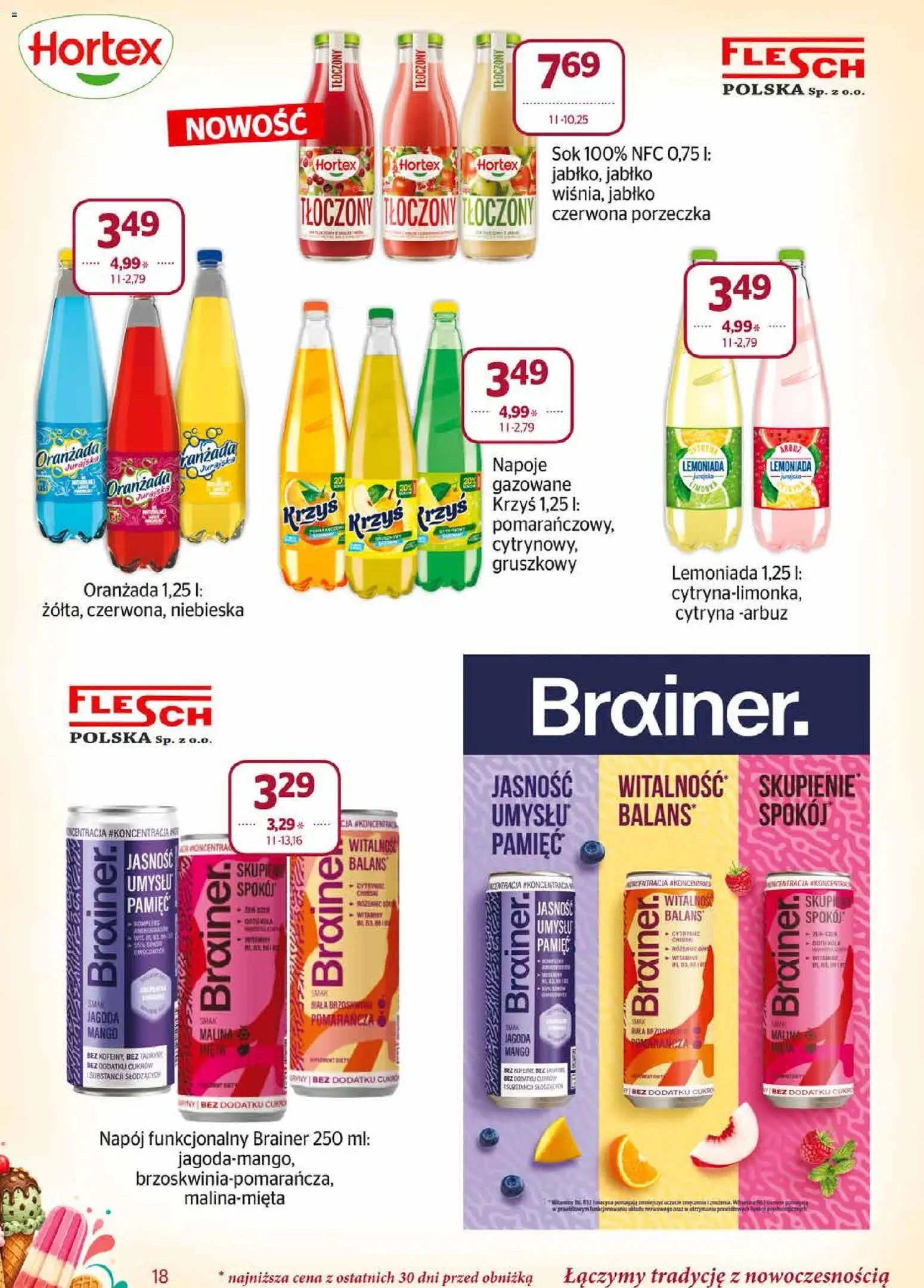 Społem gazetka od 01.08.2026 | Strona: 18 | Produkty: Arbuz, Oranżada, Porzeczka, Lemoniada