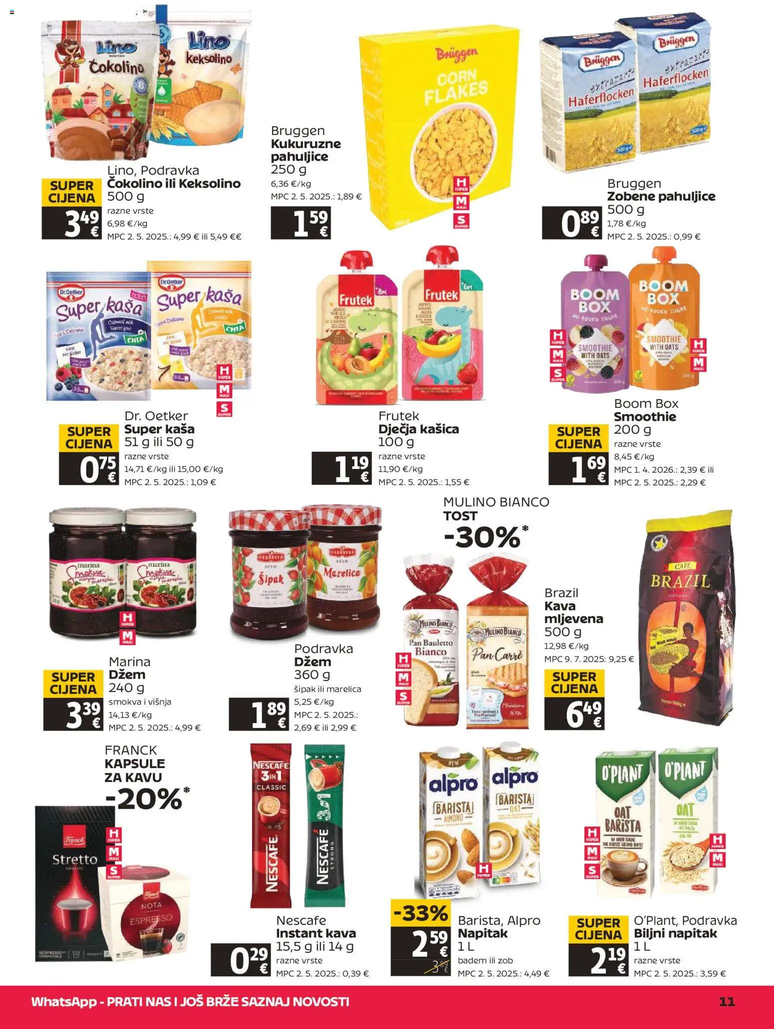 Tommy katalog | vrijedi od 30.07.2026 | Stranica: 11 | Proizvodi: Keksolino, Kava, Podravka, Alpro