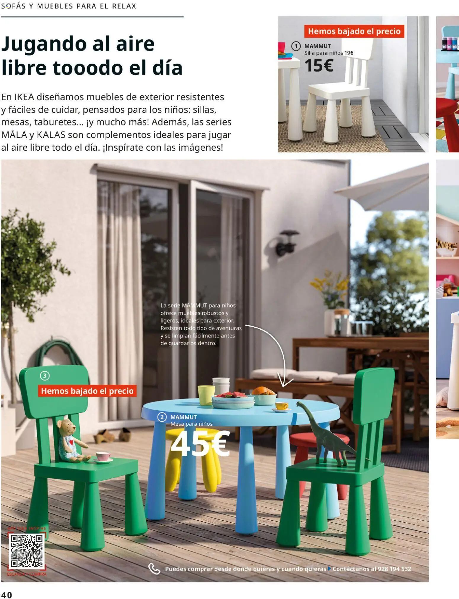 Catálogo IKEA Muebles de exterior │ válido desde el 17/12/2025 | Página: 40 | Productos: Muebles, Mesa, Silla, Mesa para niños