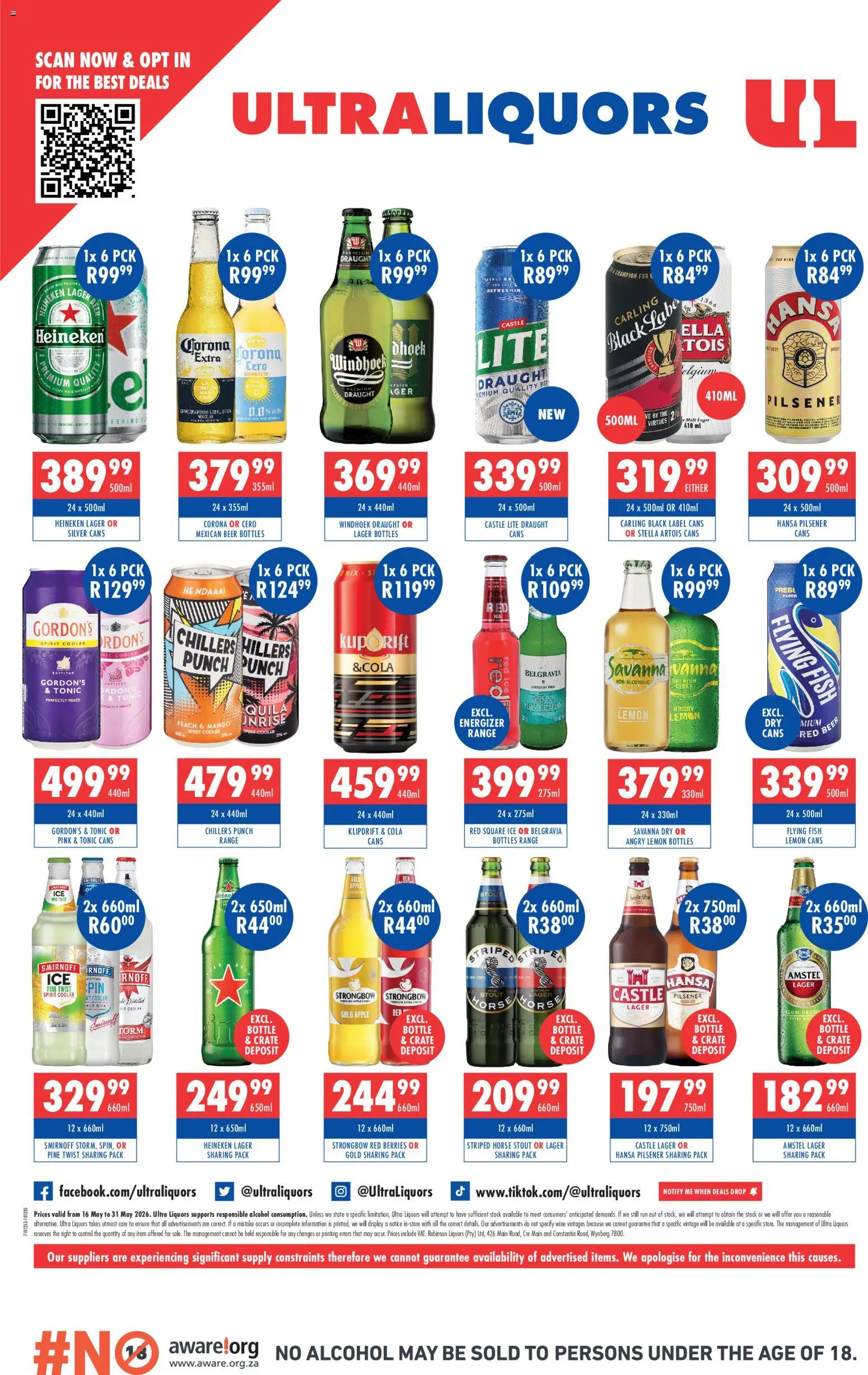 Ultra Liquors Specials | 16/05/2026 | How to get a limited discount? Save today! | South Africa