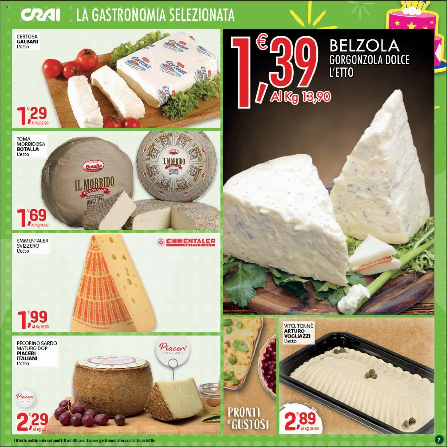 Volantino CRAI del 15/10/2026 | Pagina: 7 | Prodotti: Gorgonzola, Pecorino