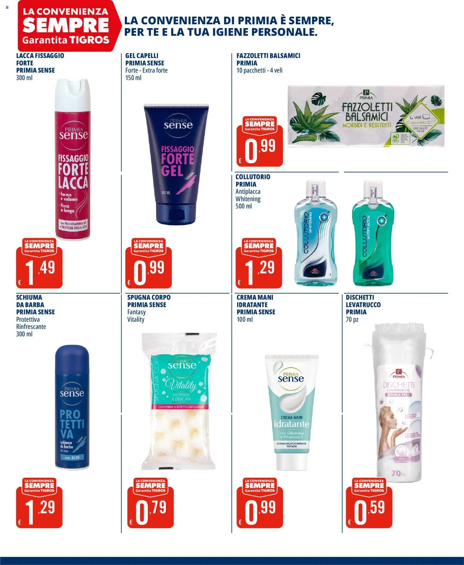 Volantino Tigros del 13/10/2026 | Pagina: 8 | Prodotti: Lacca, Gel capelli, Fazzoletti, Aloe vera