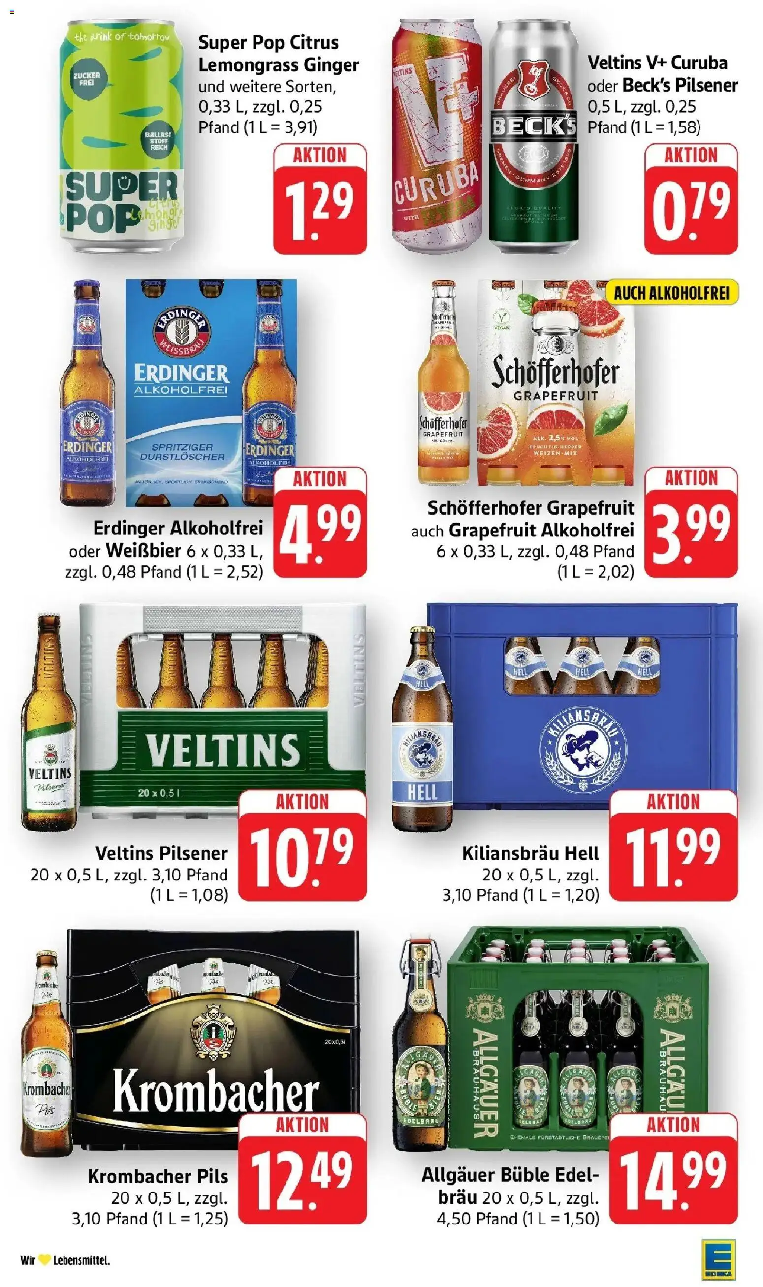 Edeka prospekt Nonnenhorn / Bodensee – gültig ab 22.06.2026 | Seite: 29 | Produkte: Durstloscher, Weißbier, Pils, Zucker