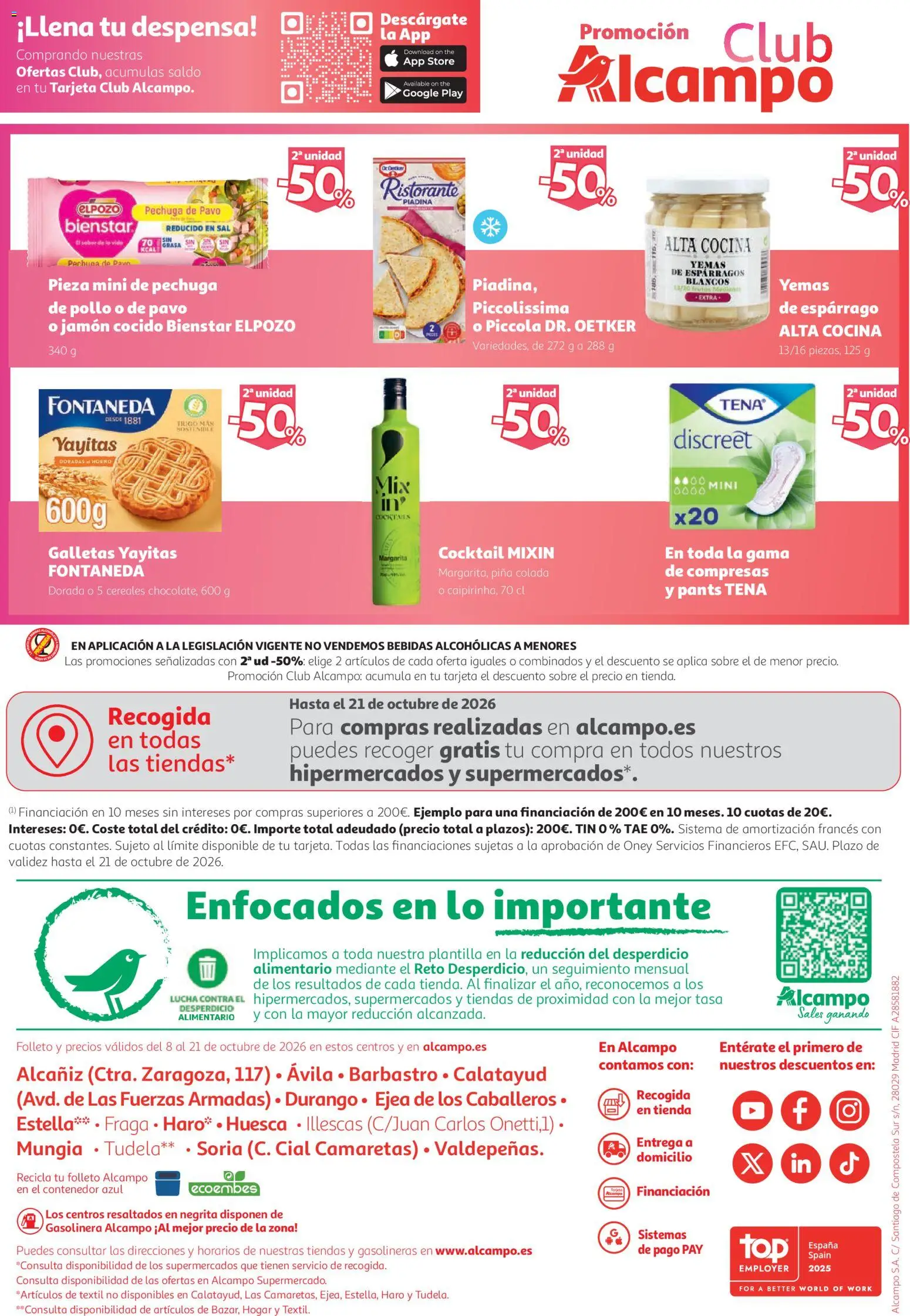 Alcampo Superstore │ válido desde el 08/10/2026 | Página: 16 | Productos: Jamón, Galletas, Sal, Pollo