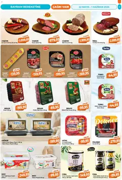 22.05.2026 tarihinden itibaren geçerli olan Çağrı Market kataloğu önizlemesi | Sayfa: 3 | Ürünler: Döner, Süzme peynir, Sosis, Dana füme