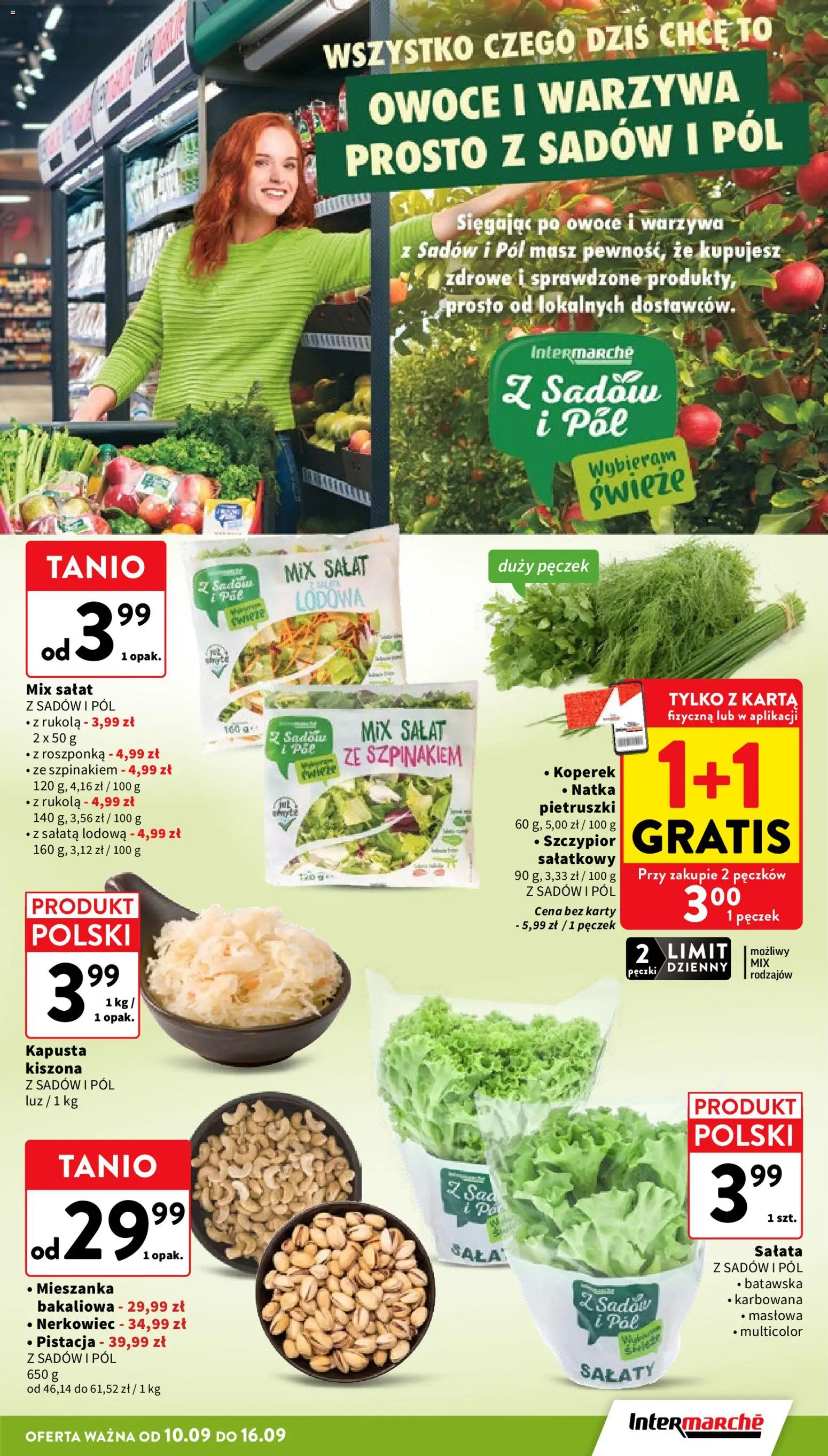 Intermarche gazetka od 10.09.2026 | Strona: 11 | Produkty: Kapusta, Karta, Kapusta kiszona, Owoce