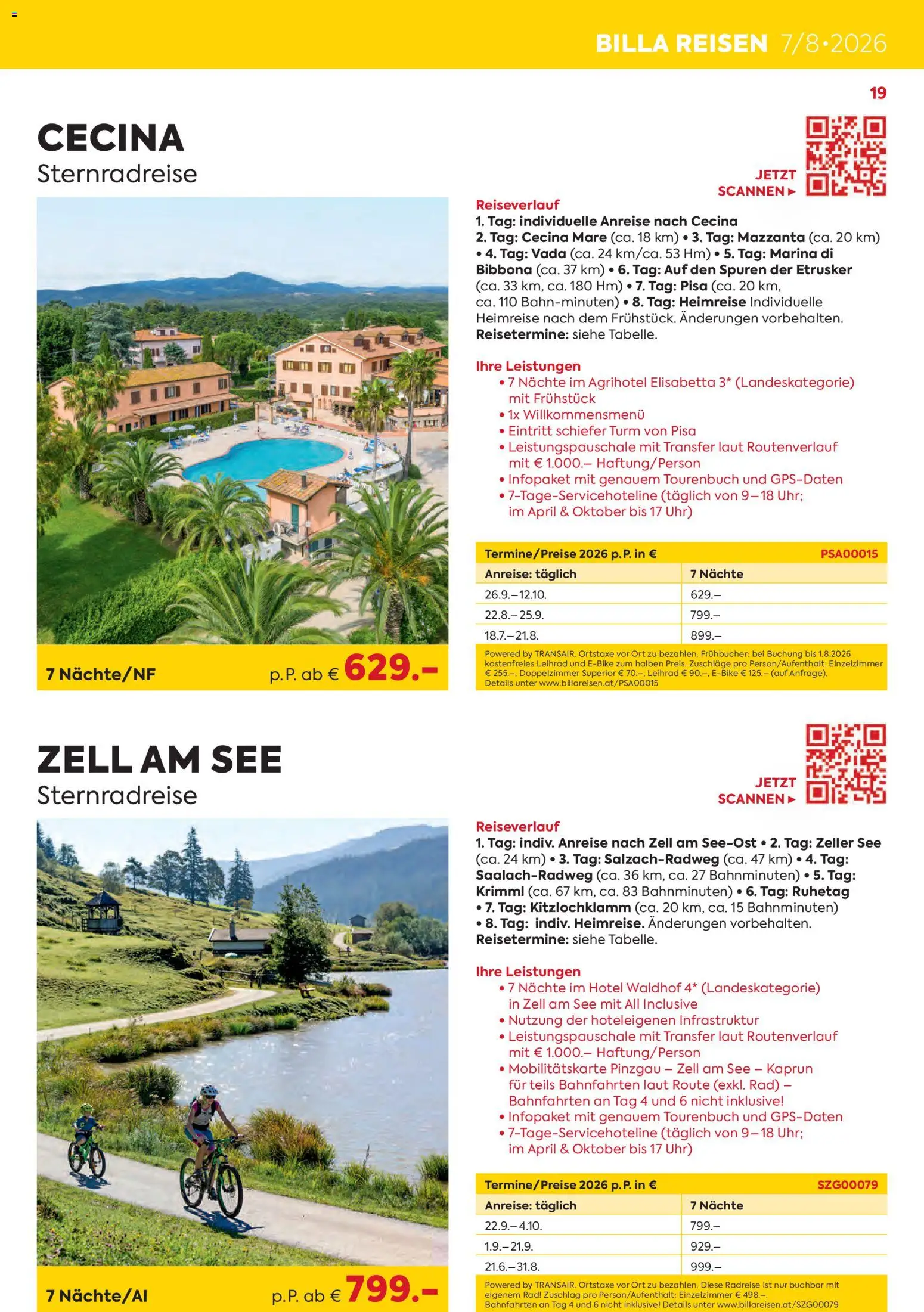 Billa - Billa Reise Kreuzfahrten Rundreise Erlebnisreisen gültig ab 01.07.2026 | Seite: 19 | Produkte: Uhr