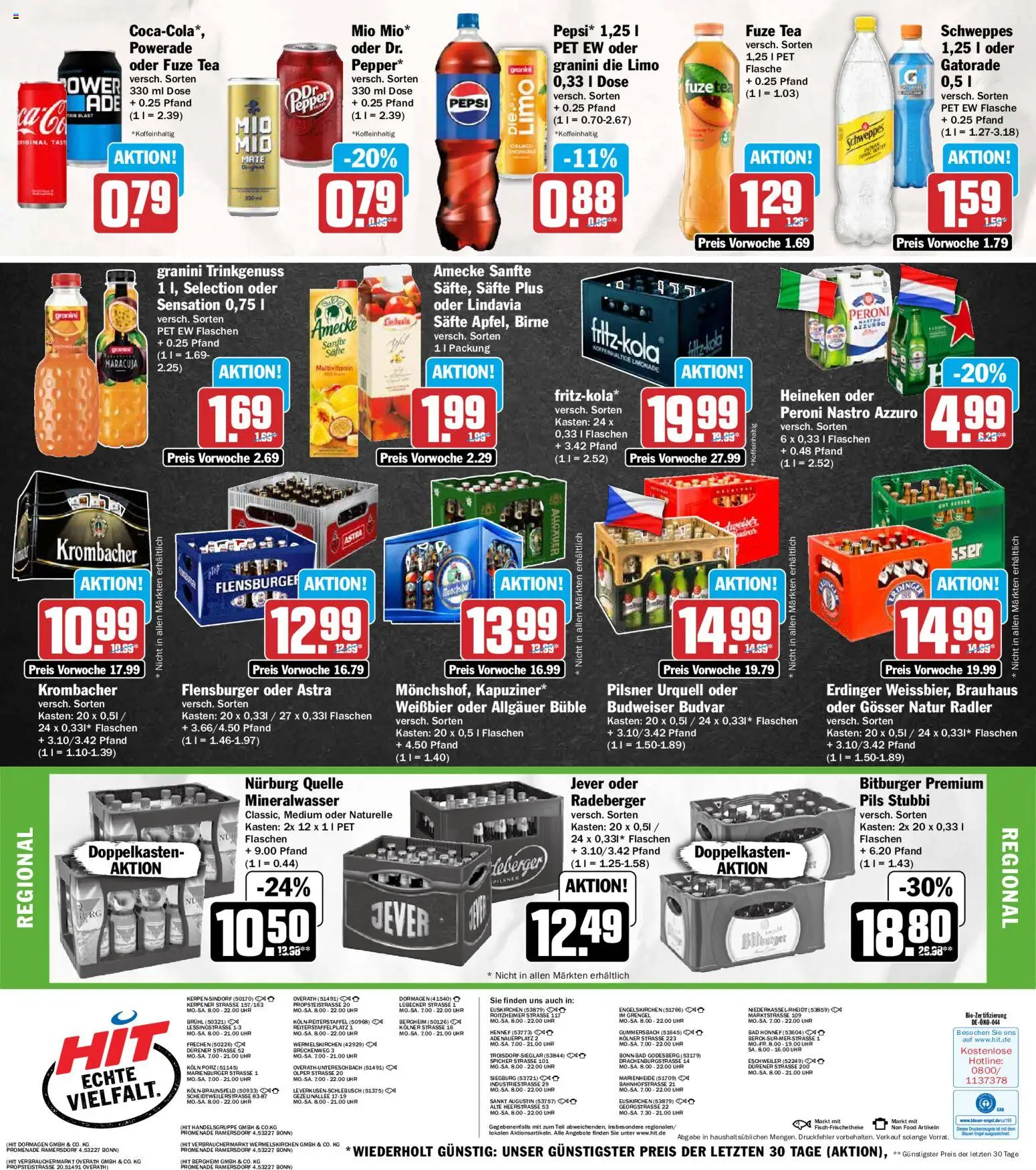 HIT Prospekt – gültig ab 29.06.2026 | Seite: 18 | Produkte: Bitburger, Pils, Radler, Pilsner urquell