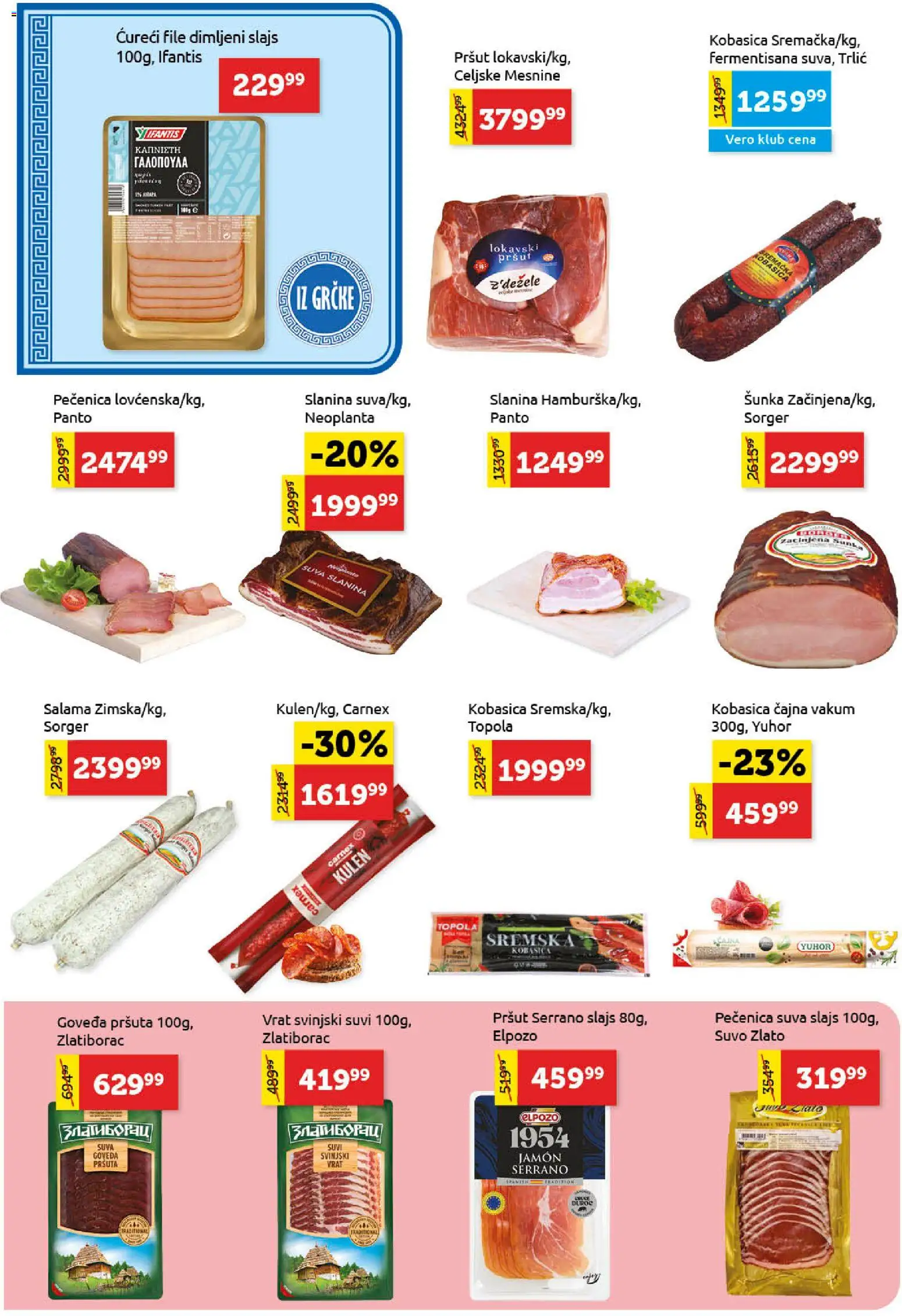 SuperVERO katalog - važi od 03.09.2026 | Strana: 4 | Proizvode: Pršuta, Vrat, Kobasica, Pečenica