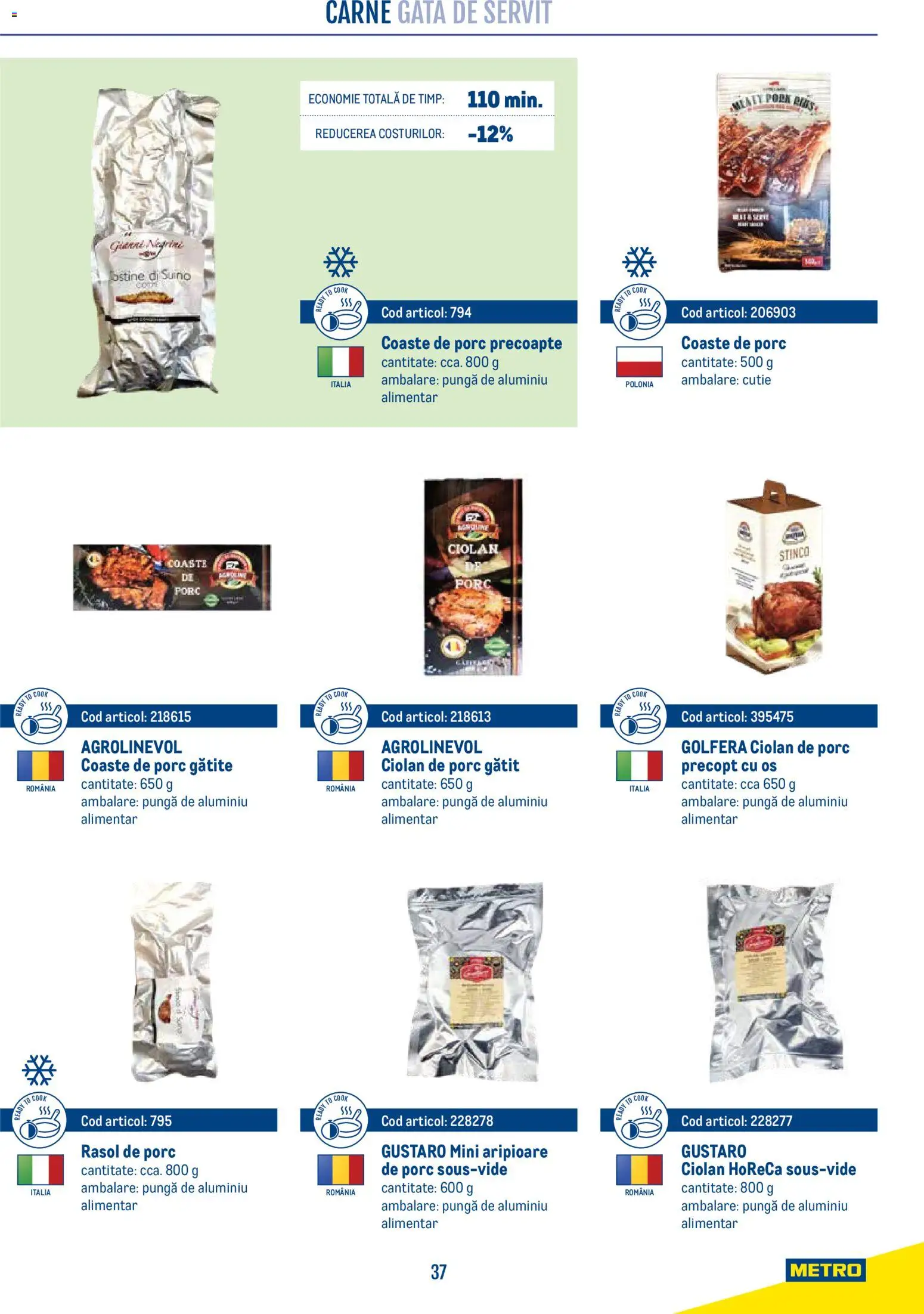 Noul catalog Metro – valabil de la 21.04.2026 | Pagină: 37 | Produse: Pungă, Cutie, Rasol