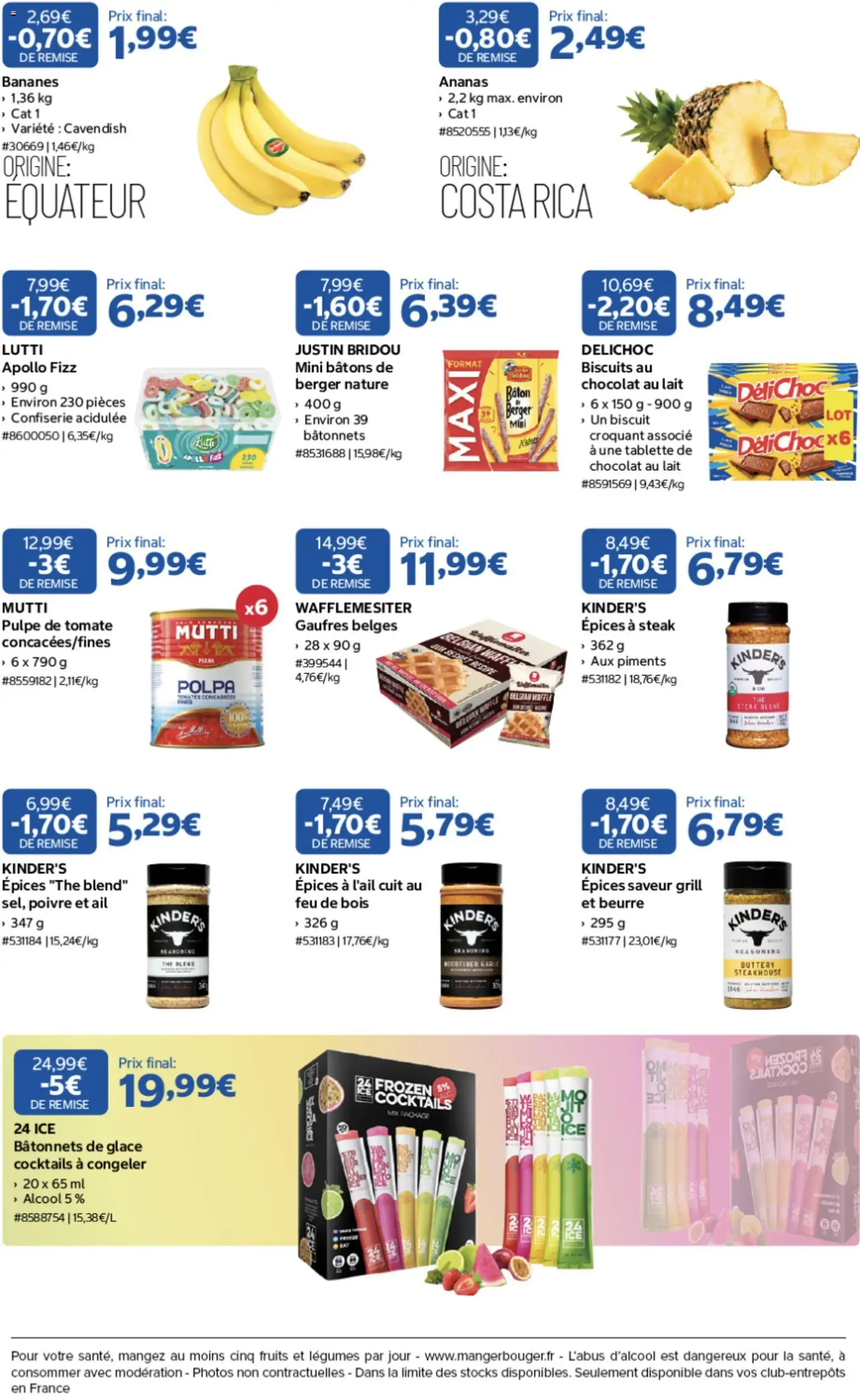 {H1} | Page: 2 | Produits: Tablette, Tomate, Gaufres, Ananas