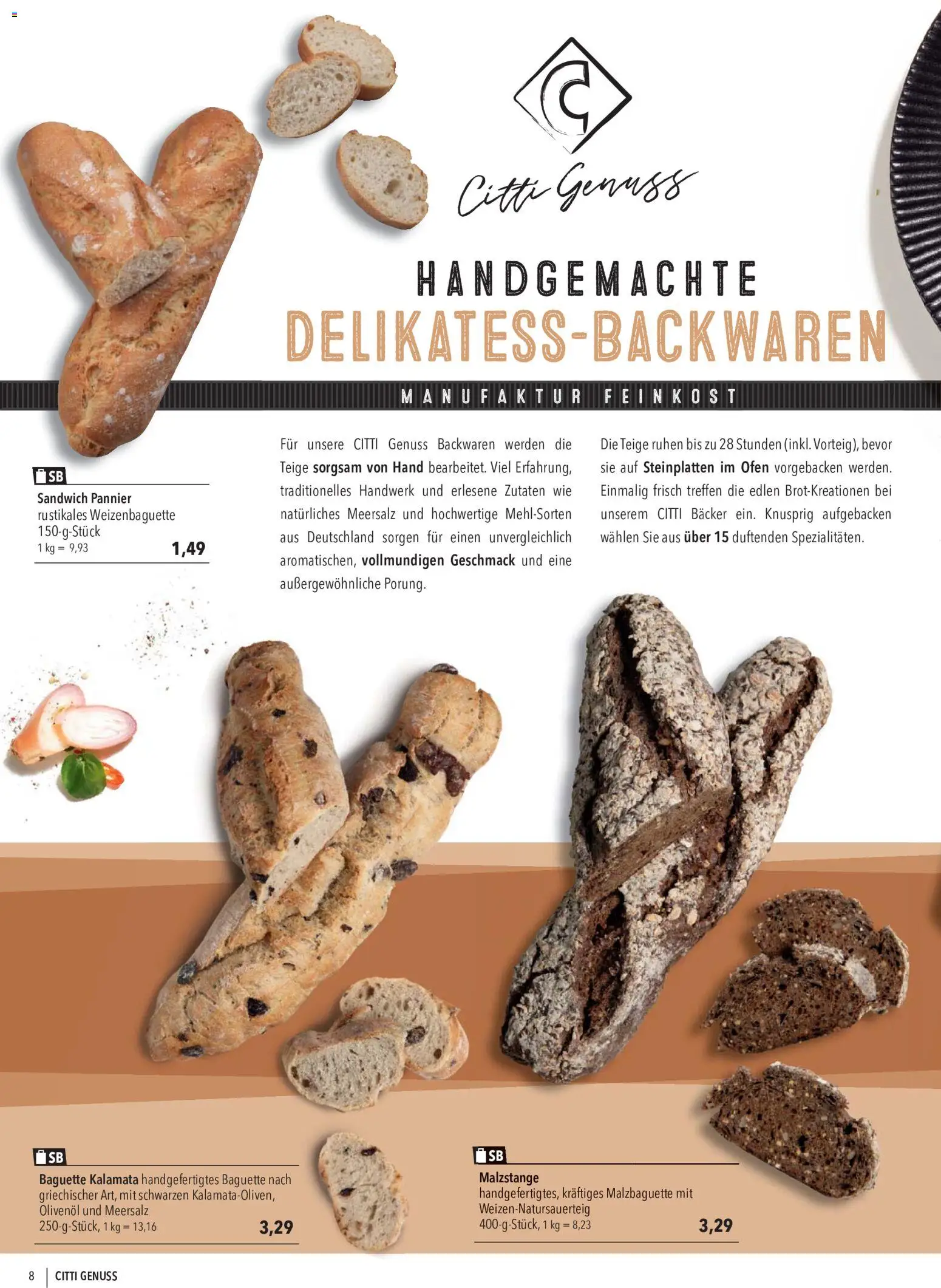 CITTI Markt CITTI Genuss – gültig ab 07.10.2026 | Seite: 8 | Produkte: Ofen, Olivenol, Baguette