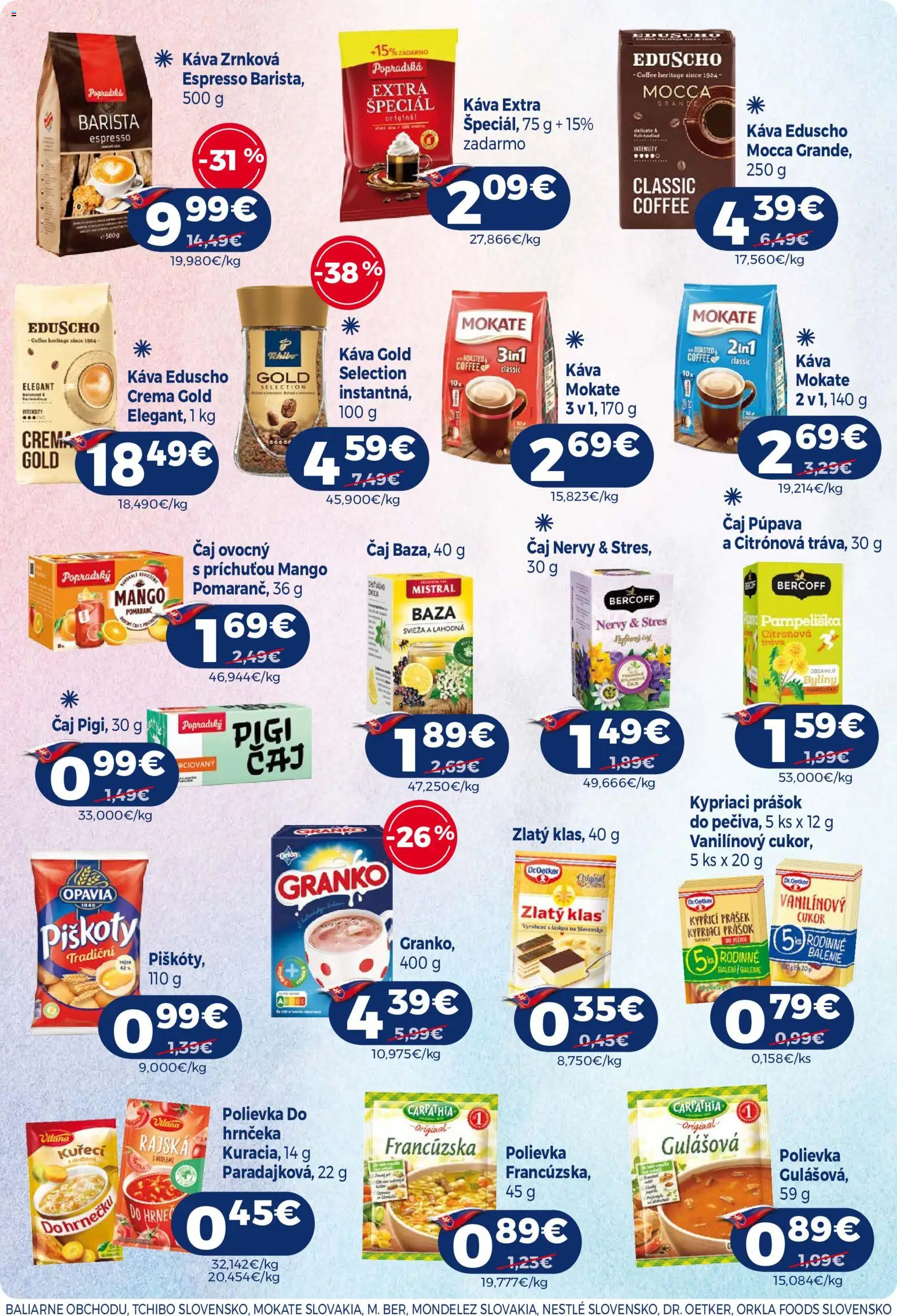 Nové Milk Agro akcie – leták je platný od 22.07.2026 | Strana: 12 | Produkty: Káva, Barista, Zlatý klas, Granko