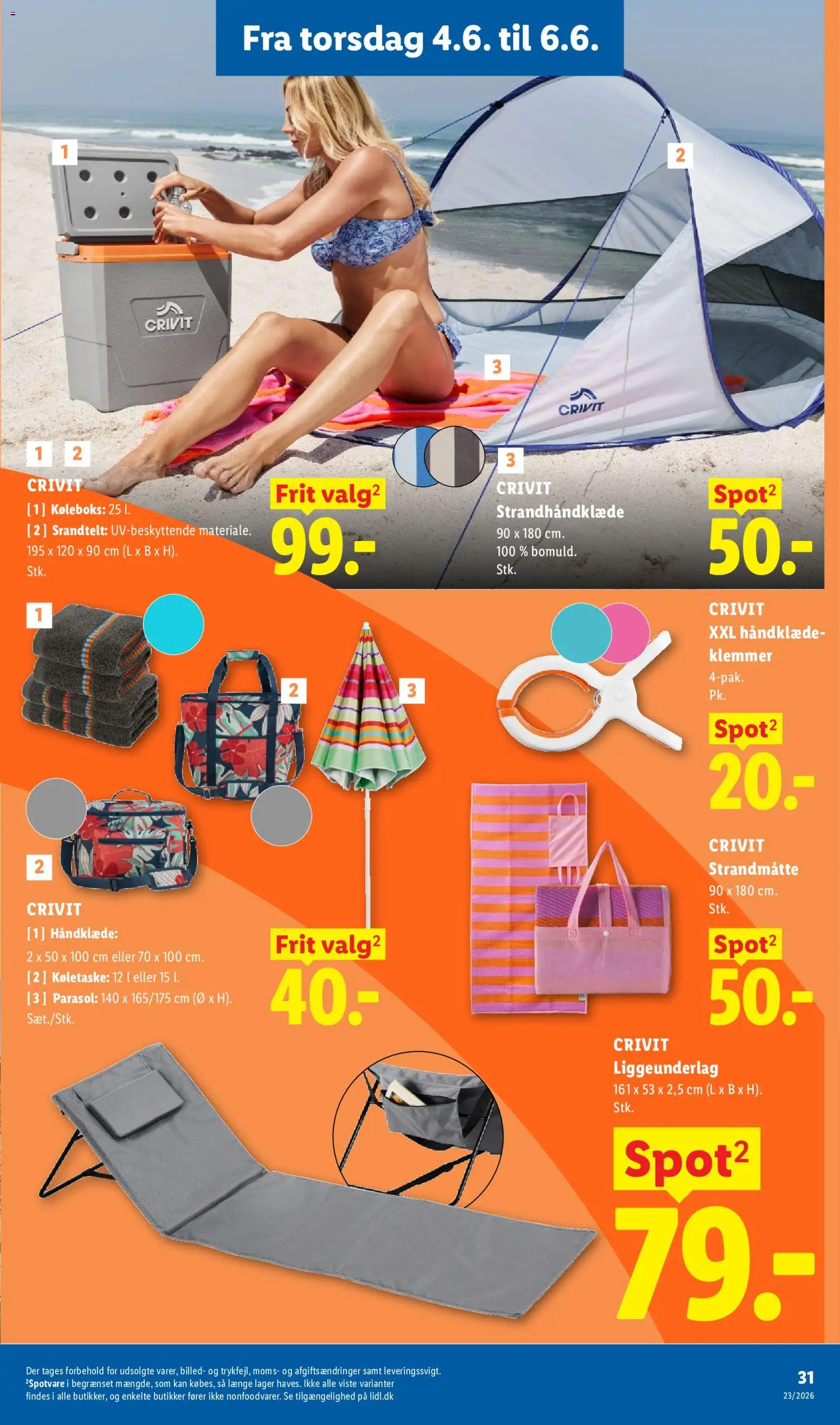 Lidl tilbudsavis – gyldig fra 31.05.2026 | Side: 36 | Produkter: Håndklæde, Søm, Parasol