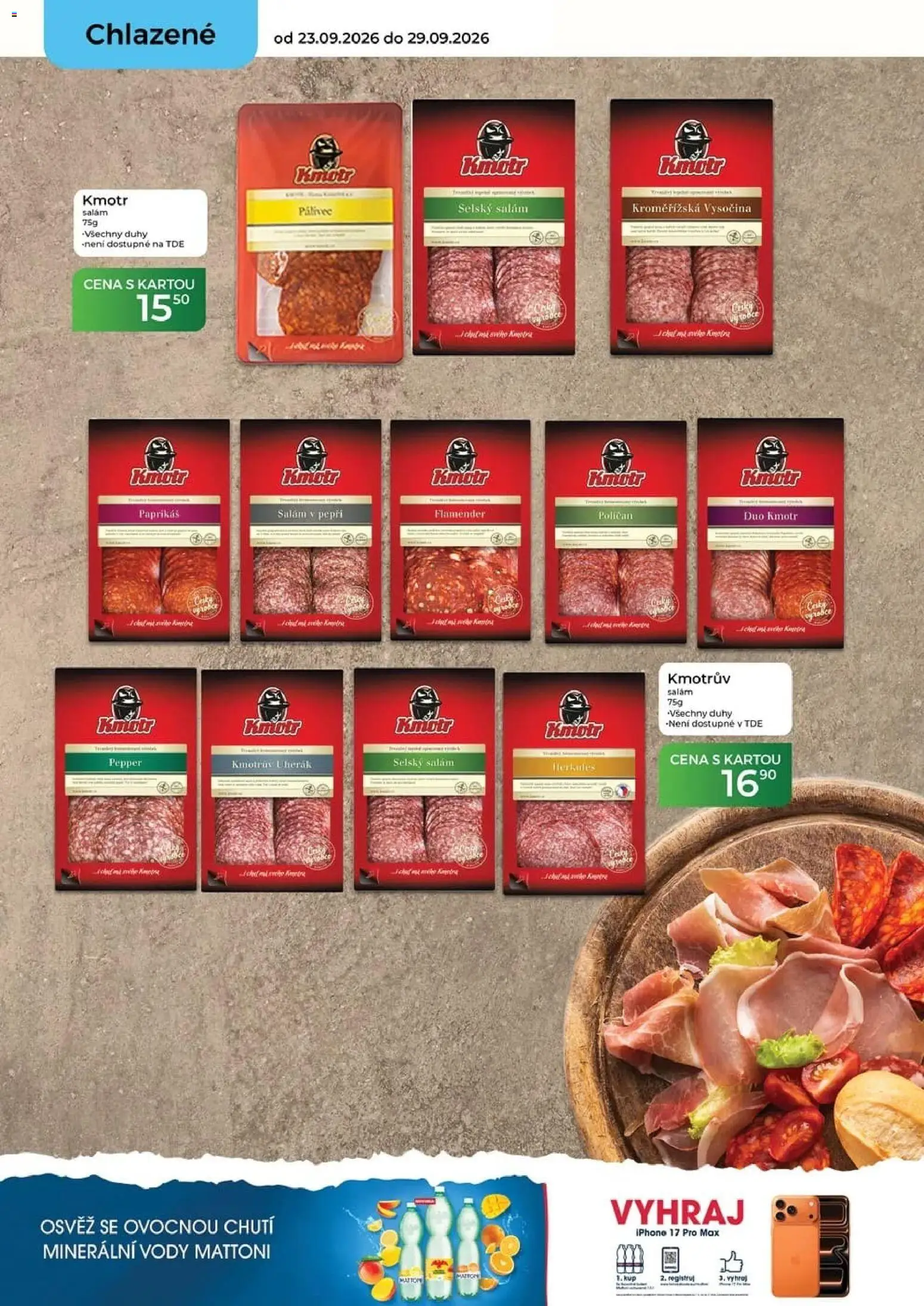 Tamda Foods leták od 23.09.2026 | Strana: 20 | Produkty: Mattoni, Salám, Iphone, Vysočina