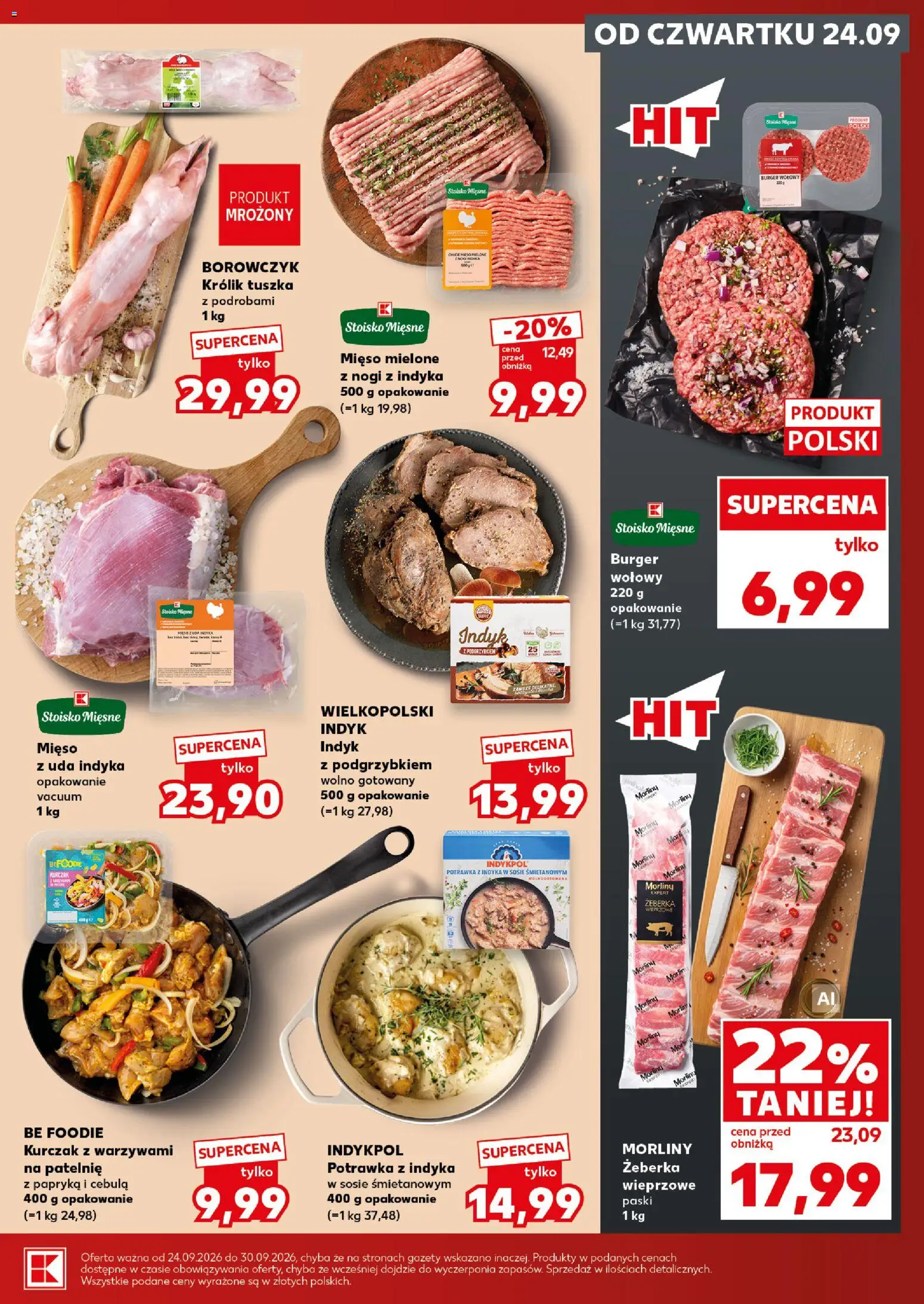 Kaufland Polsko leták - Mocny start od 28.09.2026 | Strana: 19 | Produkty: Burger
