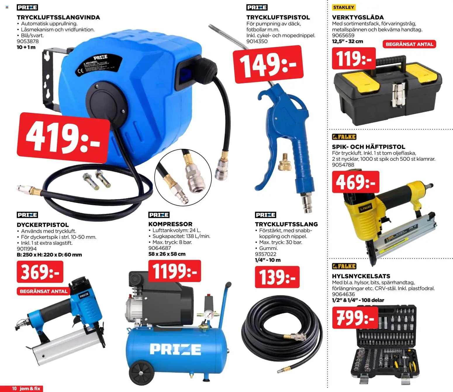 Jem & Fix reklamblad aktuell från 20/07/2026 | Sida: 10 | Produkter: Kompressor, Cykel