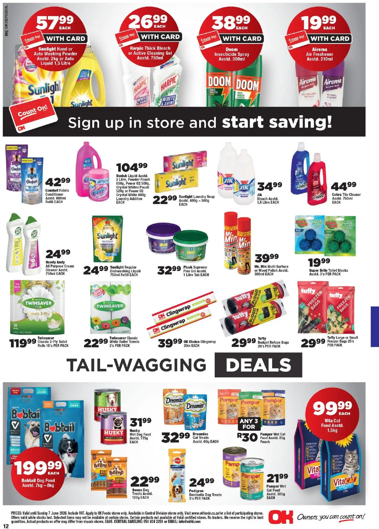 New OK Foods catalogue – valid from 25.05.2026 | Page: 12 | Products: Air freshener, Bleach, Gravy, Soap