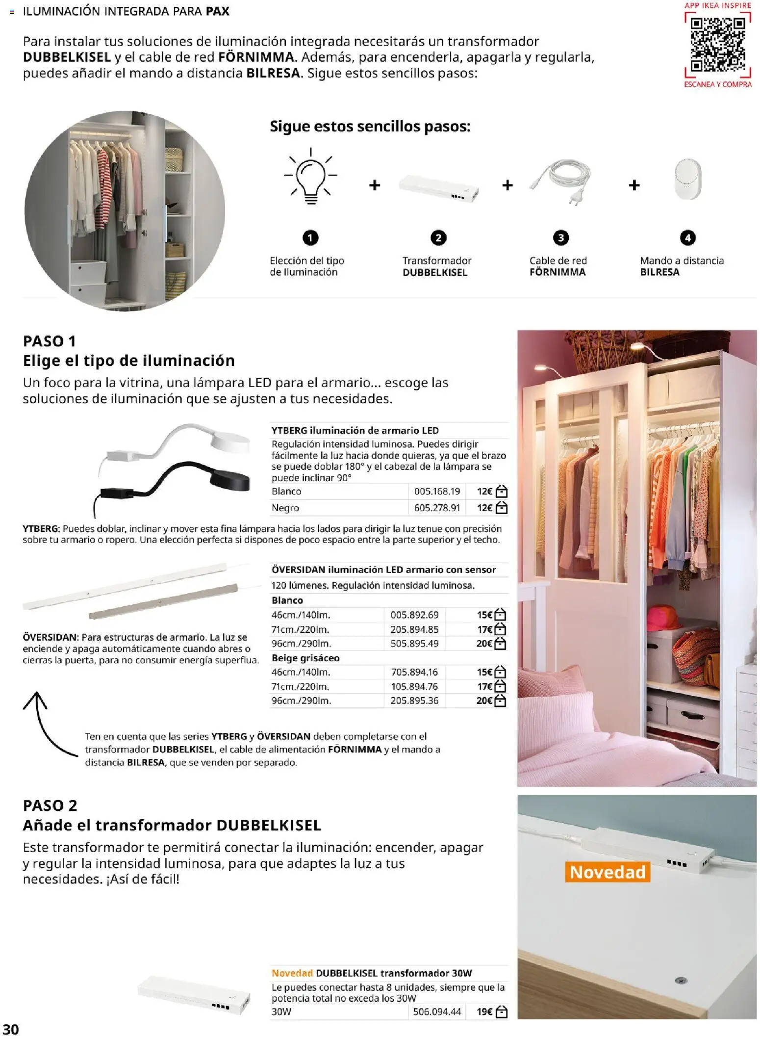 IKEA - Pax │ válido desde el 01/09/2026 | Página: 30 | Productos: Té, Iluminación de armario, Iluminación, Lámpara