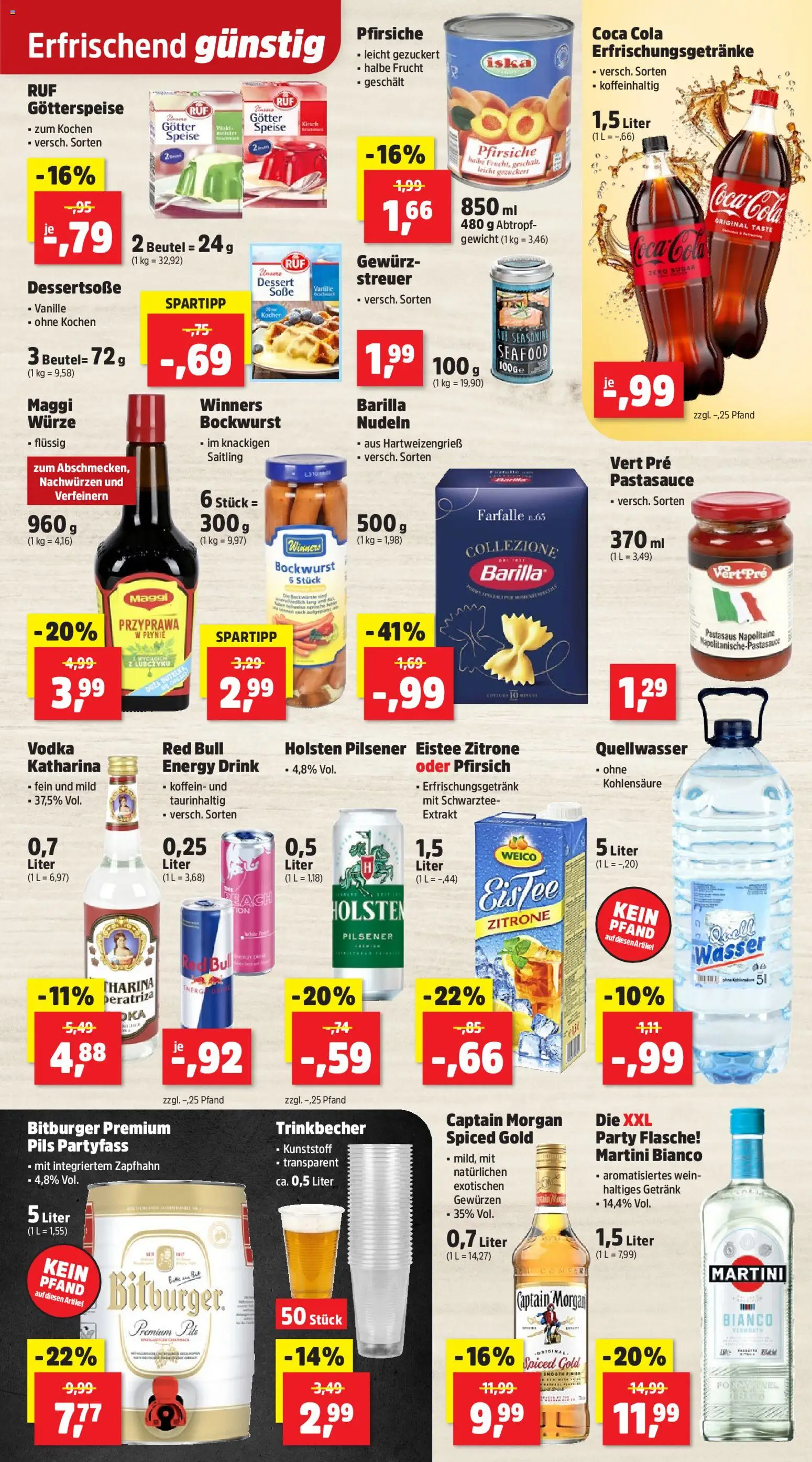 Thomas Philipps Prospekt – gültig ab 13.07.2026 | Seite: 13 | Produkte: Holsten, Captain morgan, Vodka, Nudeln