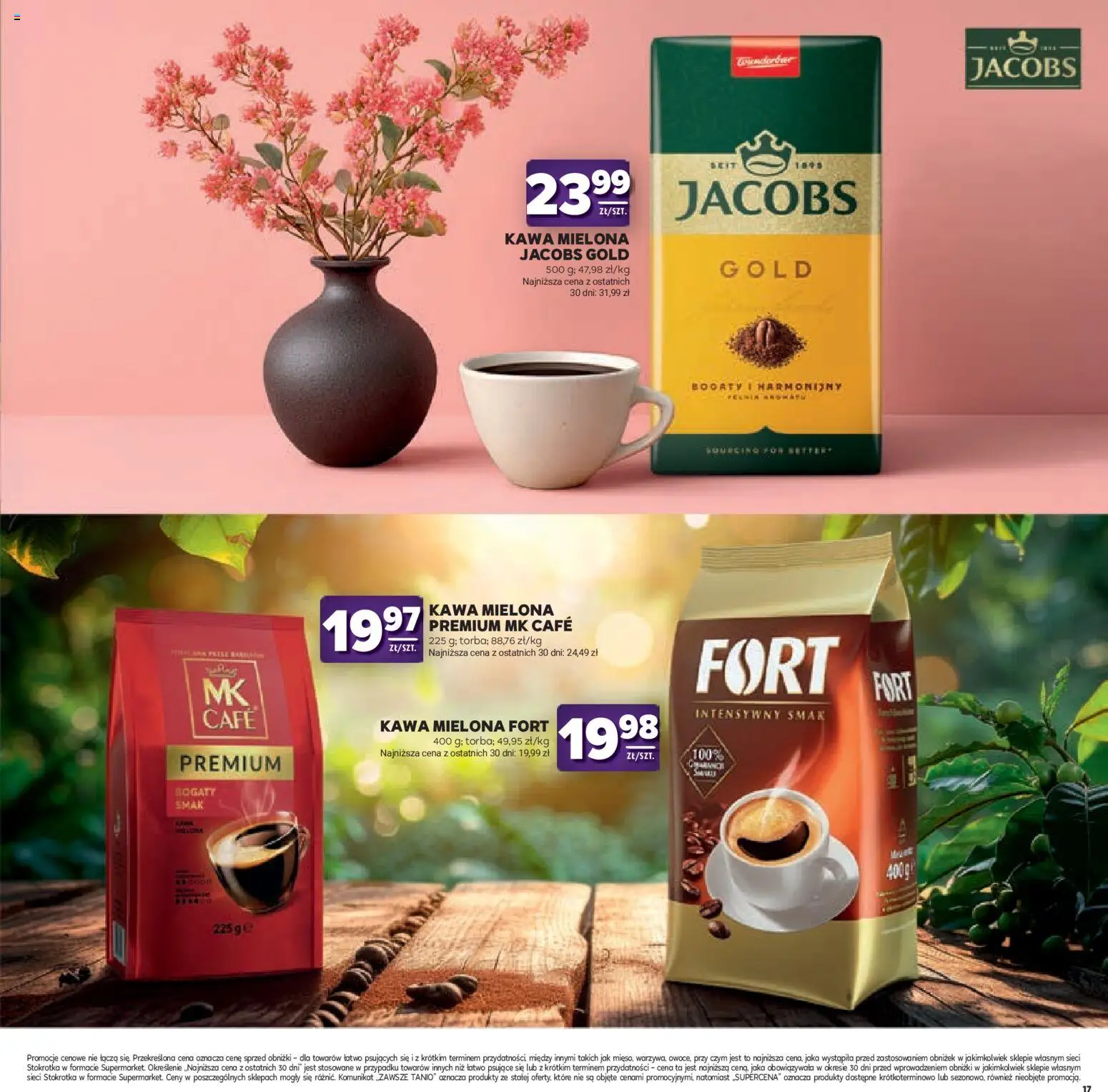 Stokrotka gazetka - Katalog Kulinarny od 20.08.2026 | Strona: 17 | Produkty: Stokrotka, Kawa, Jacobs gold, Kawa mielona