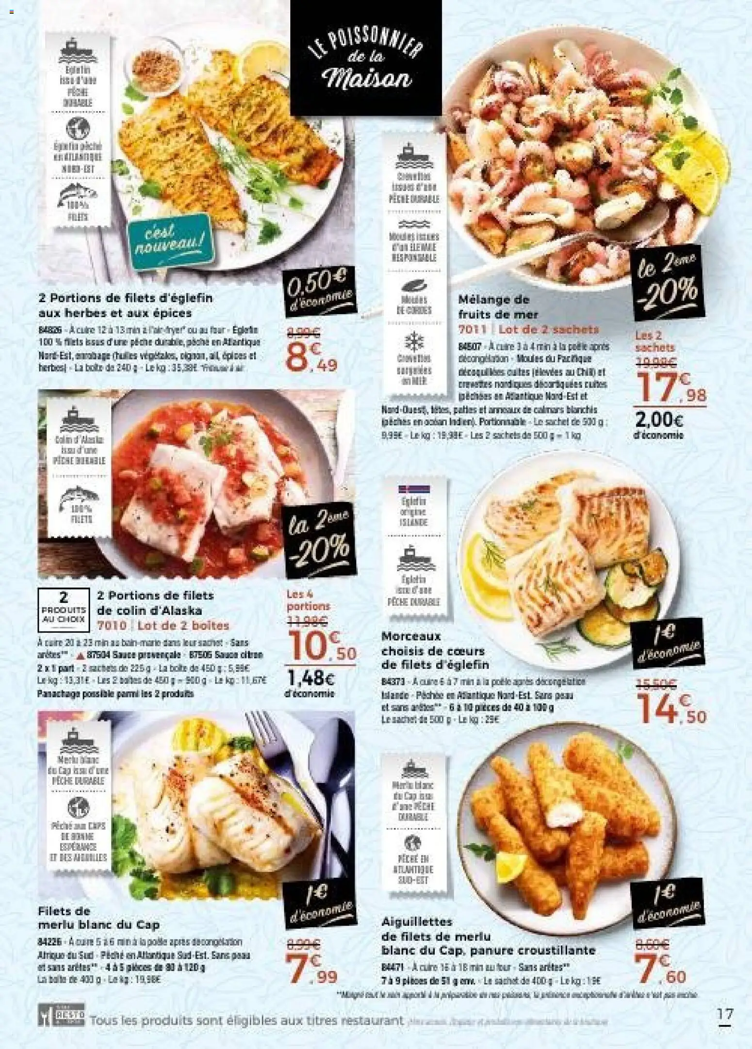 {H1} | Page: 17 | Produits: Fruits de mer, Citron, Pêche, Crevettes