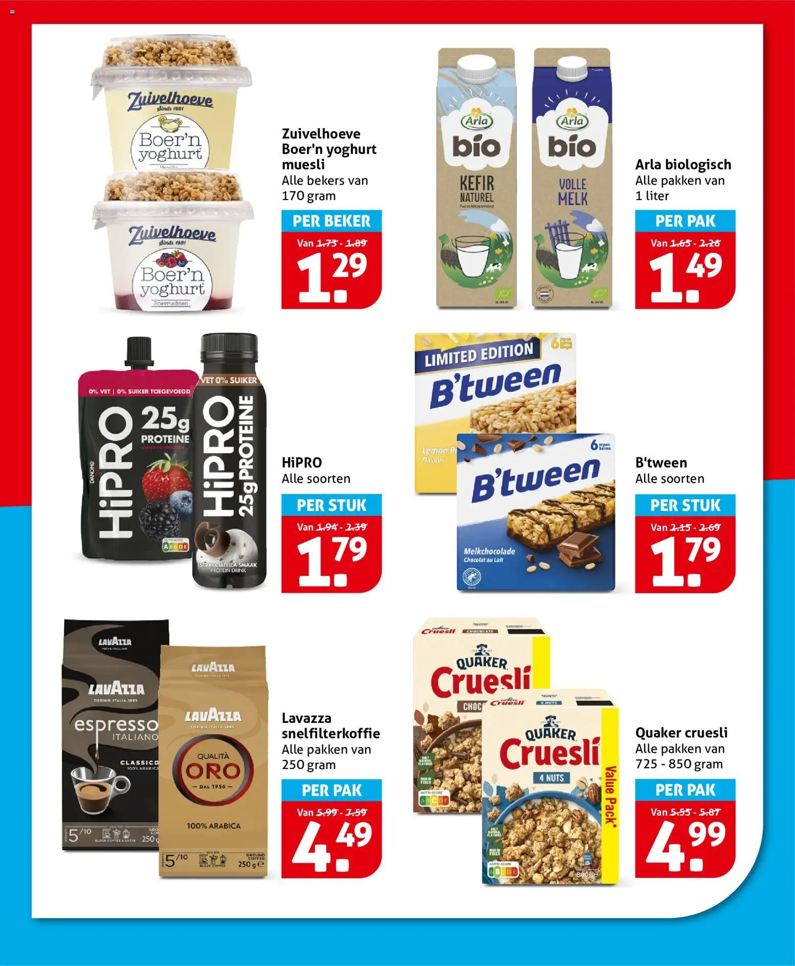 {H1} | Pagina: 22 | Producten: Proteïne, Melk, Yoghurt, Lavazza