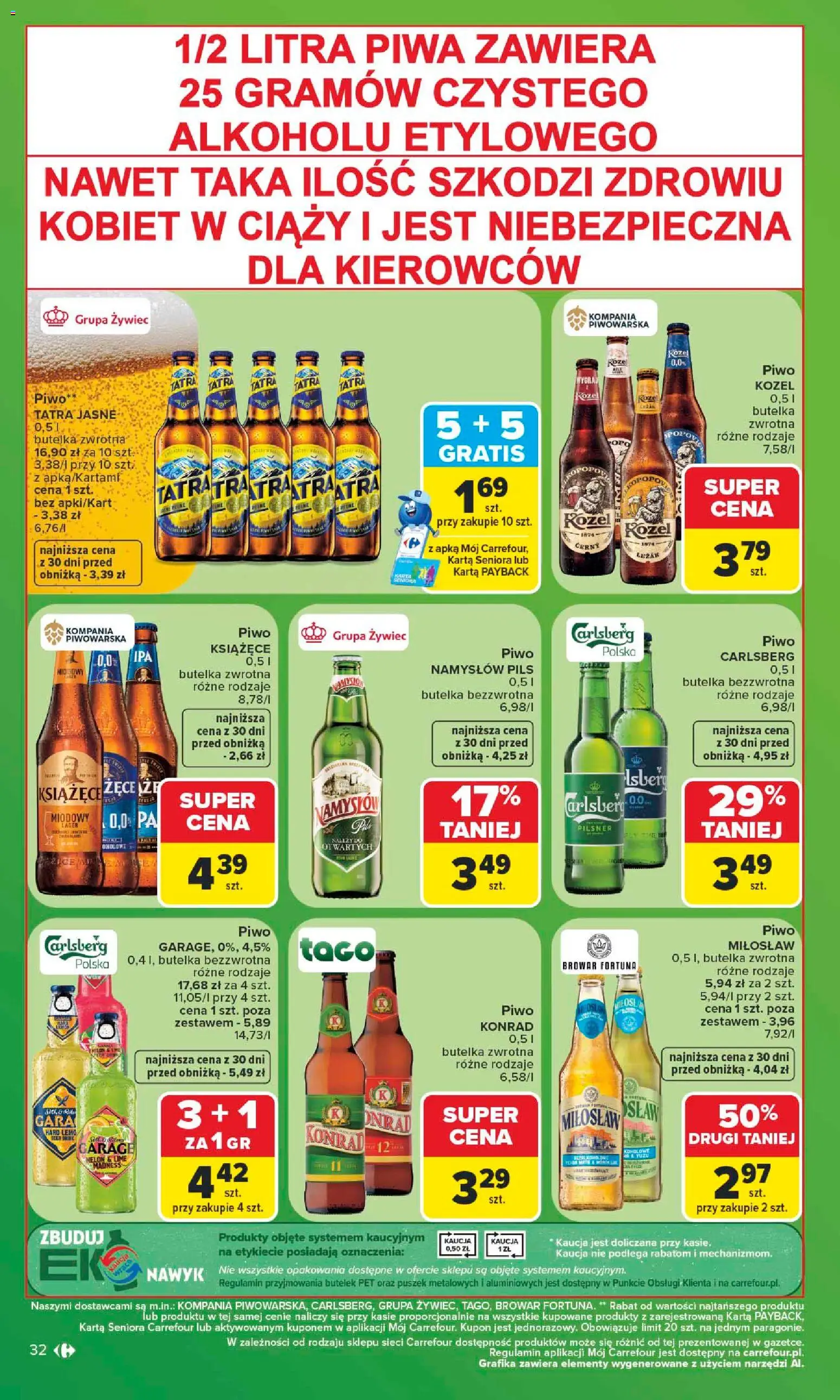 Carrefour gazetka od 06.07.2026 | Strona: 32 | Produkty: Karta, Melon, Piwo, Piwo Namysłów