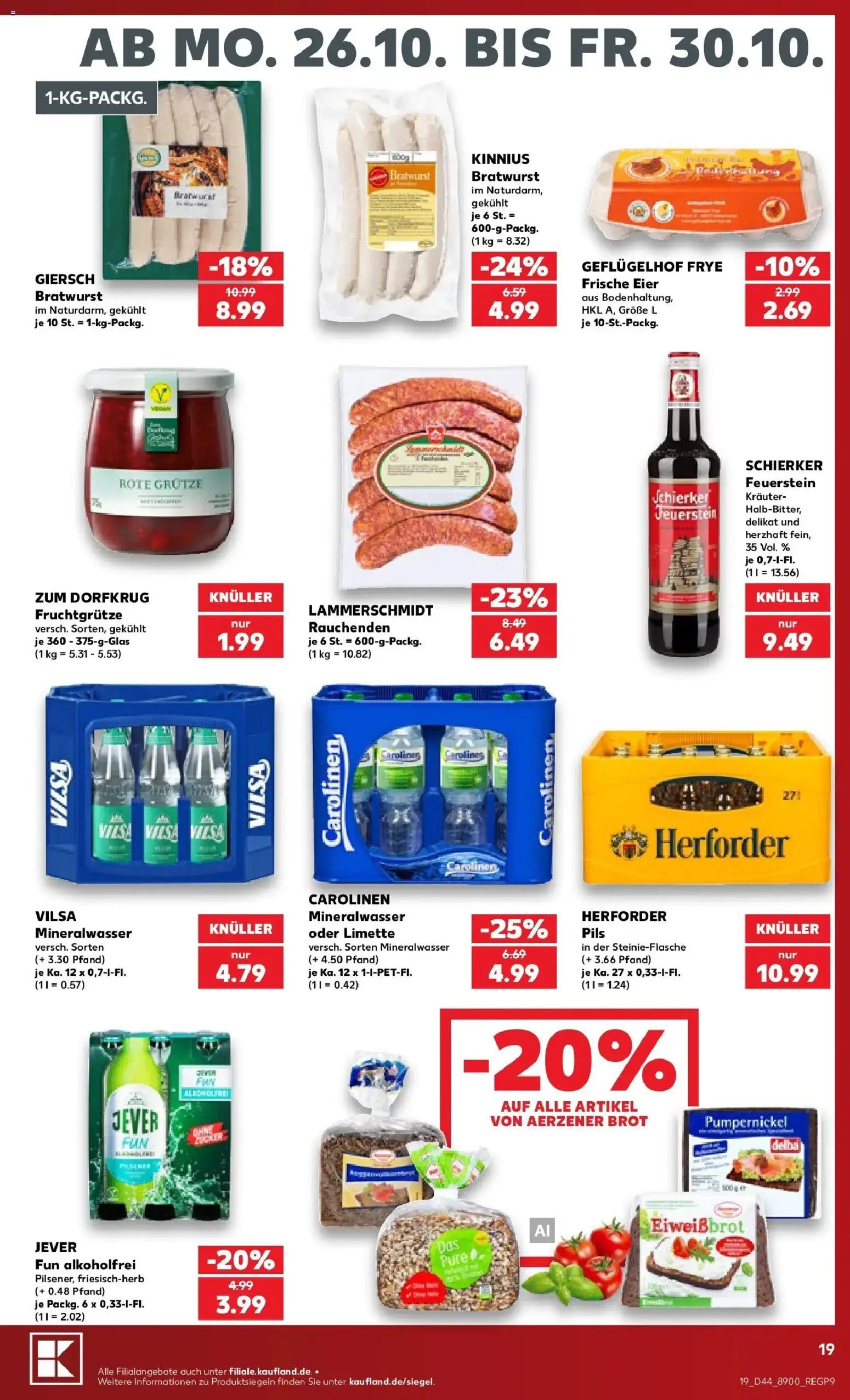 Prospekt Kaufland ab 26.10.2026 » Angebote Online zum Blättern | Seite: 23 | Produkte: Pils, Bratwurst, Limette, Brot
