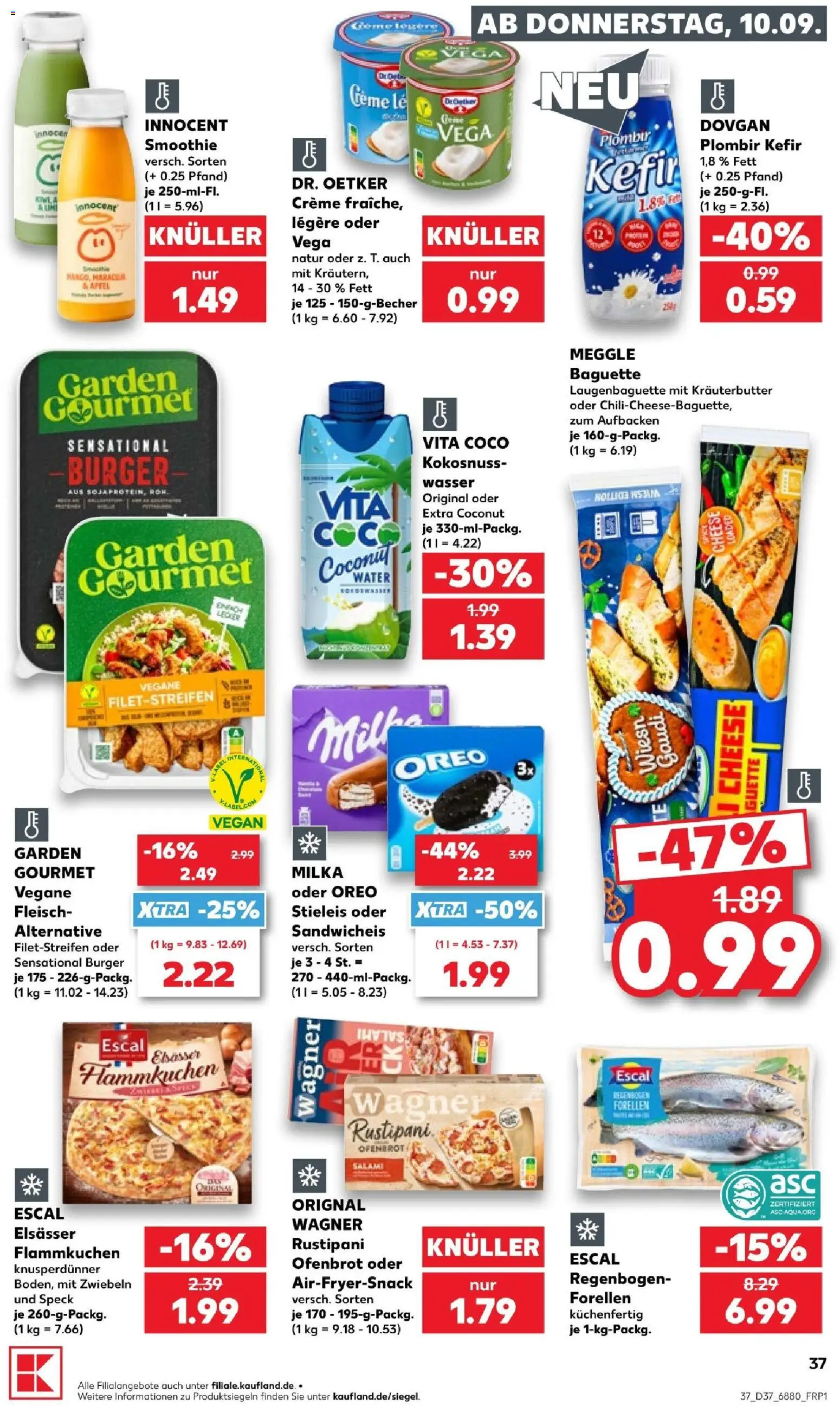 Kaufland Prospekt Völklingen – gültig ab 10.09.2026 | Seite: 37 | Produkte: Äpfel, Baguette, Milka, Wasser