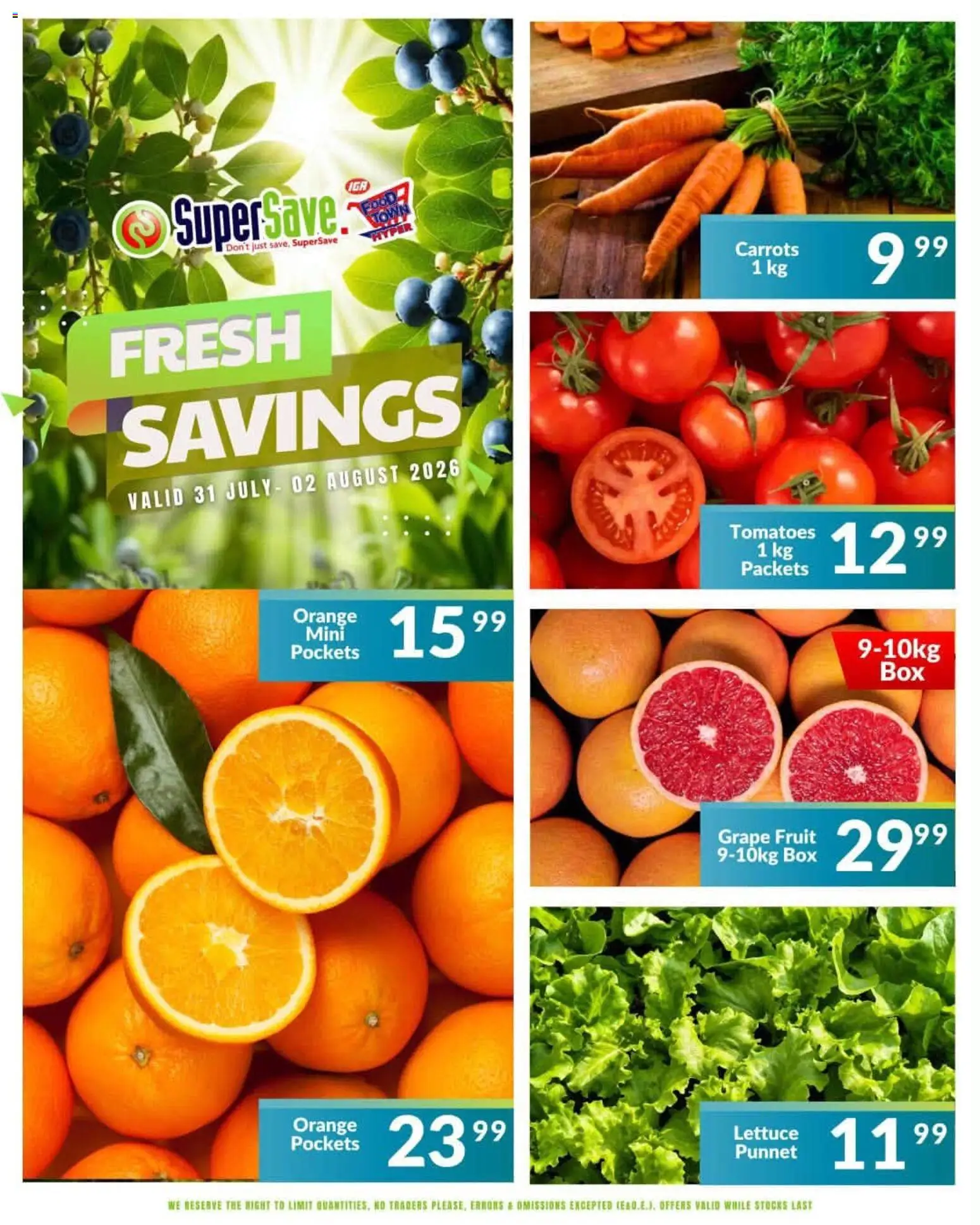 New Super Save catalogue – valid from 02/08/2026 | Page: 11 | Products: Box, Carrots, Fruit, Lettuce