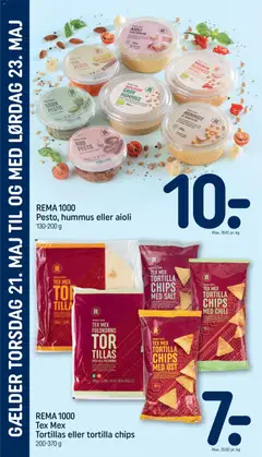 Pesto, hummus eller aioli, 130-200 g gyldig fra 17.05.2026 | Side: 28 | Produkter: Ost, Salt, Kikærter, Pesto