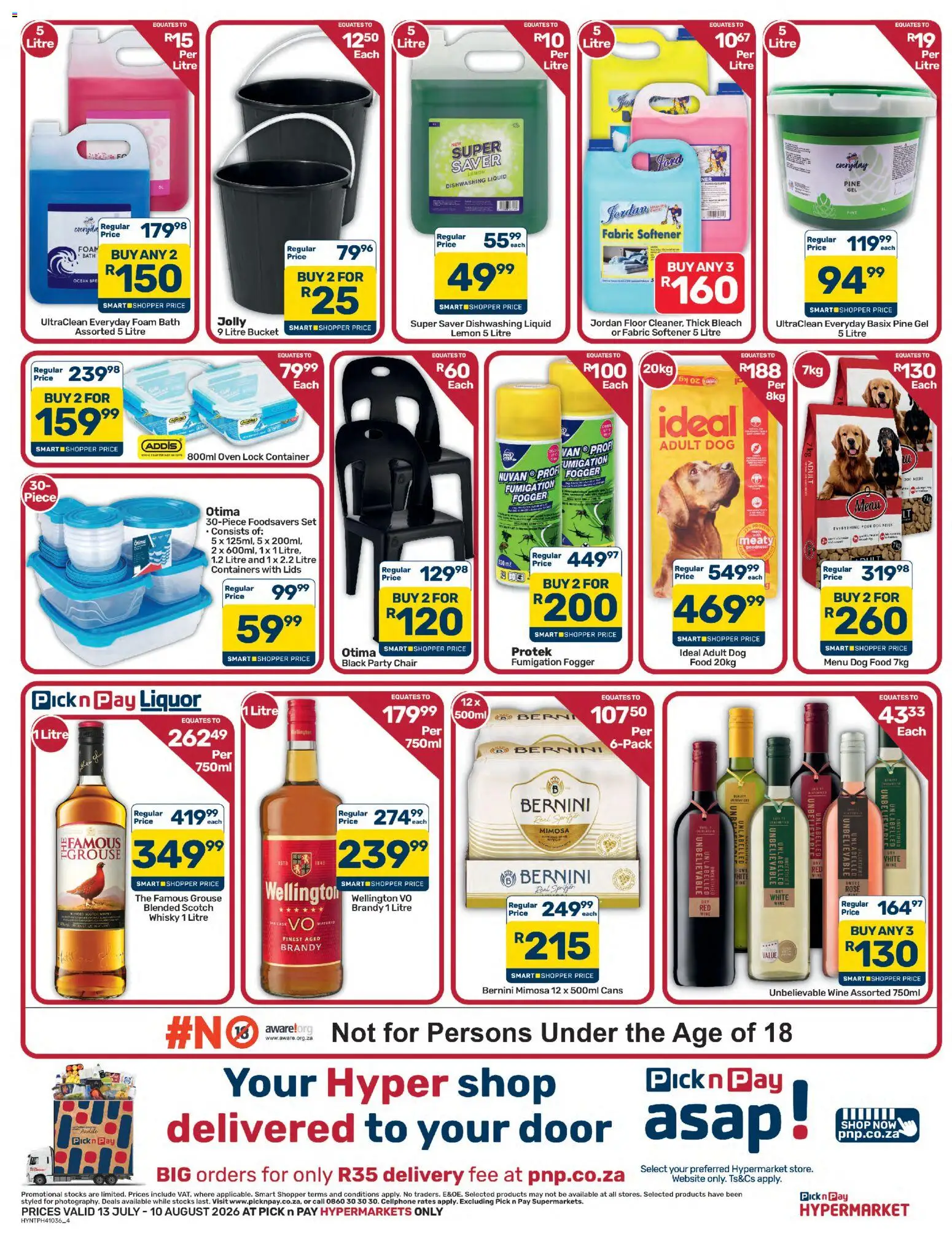 New Pick n Pay catalogue – valid from 13/07/2026 | Page: 4 | Products: Oven, Lock, Foam, Fabric softener