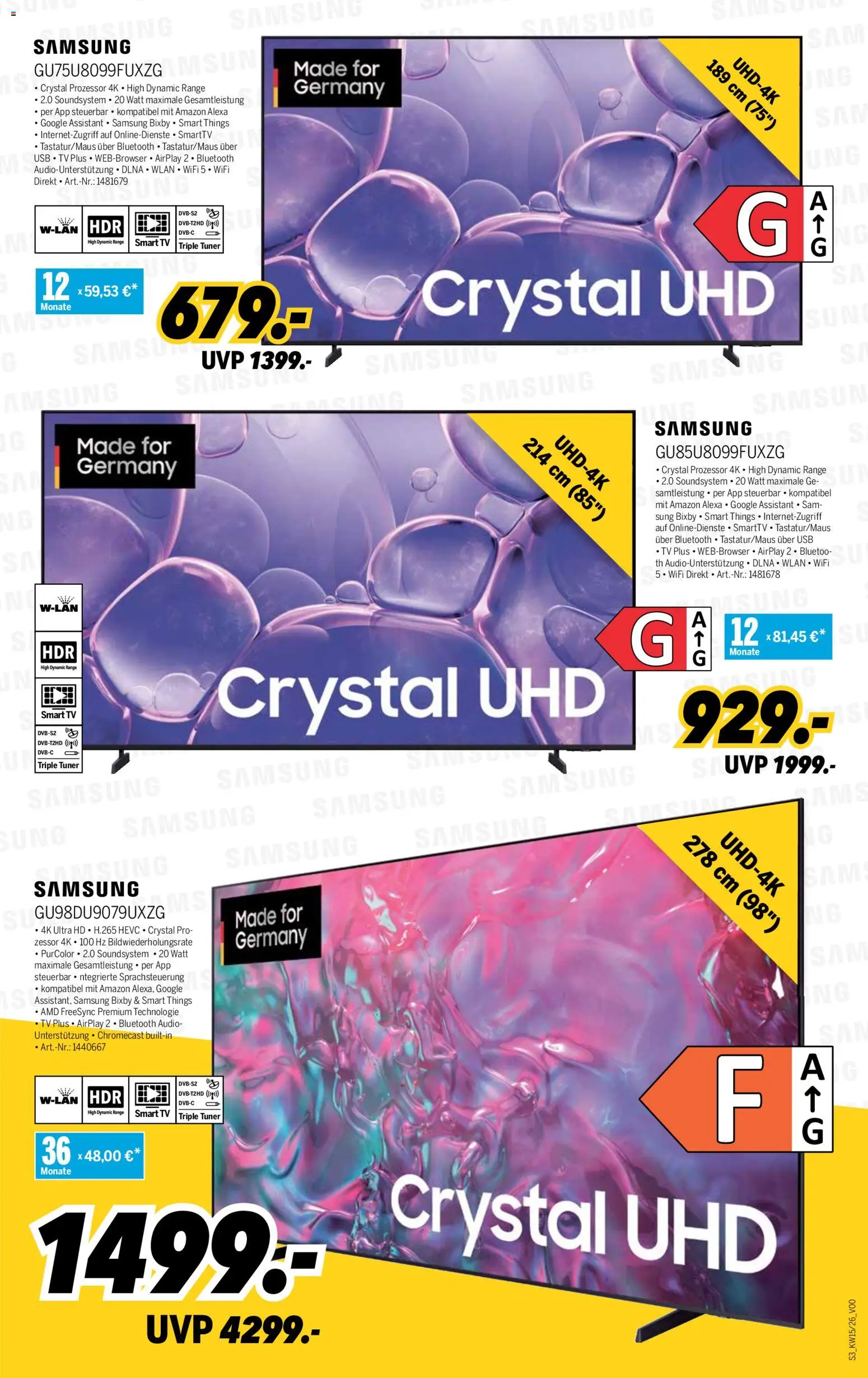 Medimax Prospekt 	 – gültig ab 03.04.2026 | Seite: 3 | Produkte: USB, Samsung, Smart TV, Soundsystem
