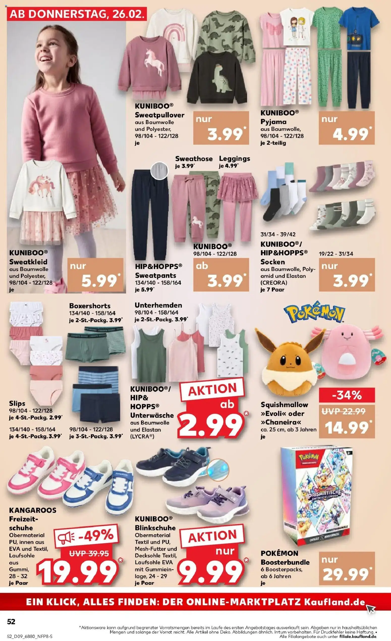 Kaufland prospekt Pfullingen	 – gültig ab 26.02.2026 | Seite: 52 | Produkte: Sweathose, Unterwäsche, Leggings, Boxer