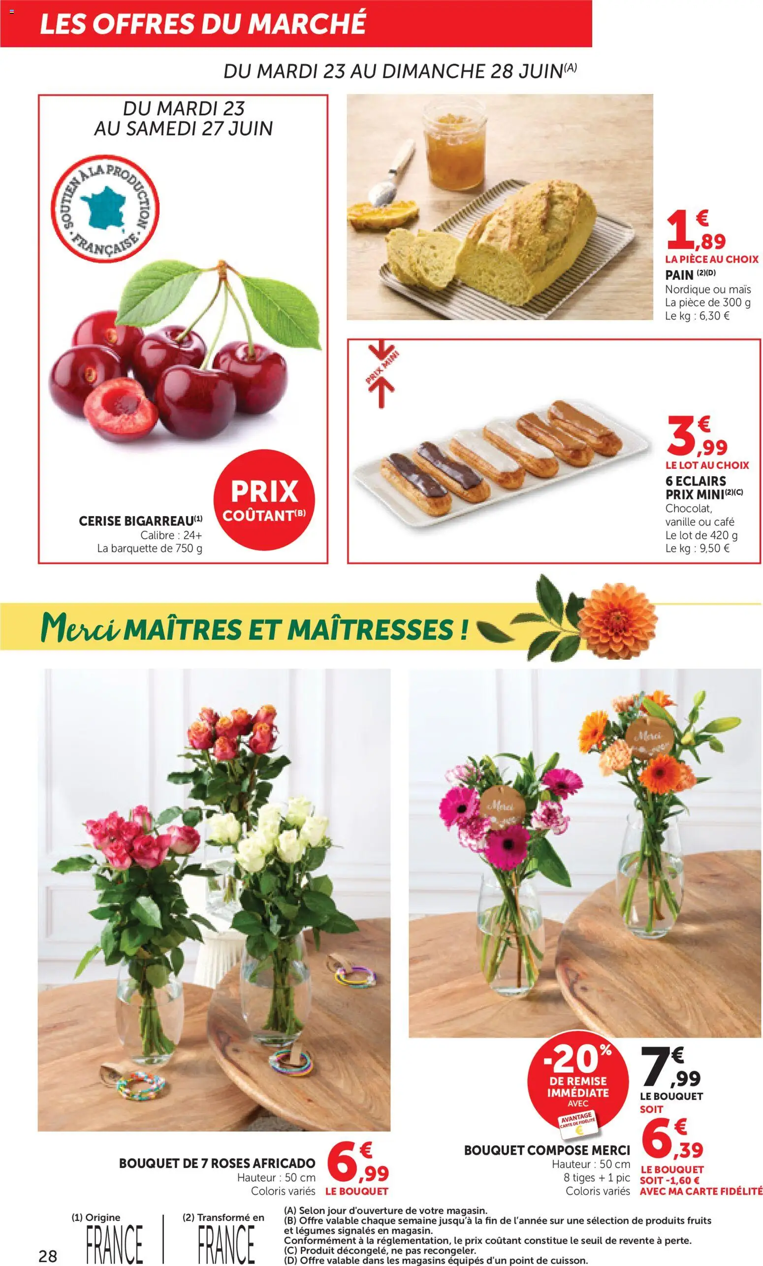 {H1} | Page: 28 | Produits: Mais, Pain, Café