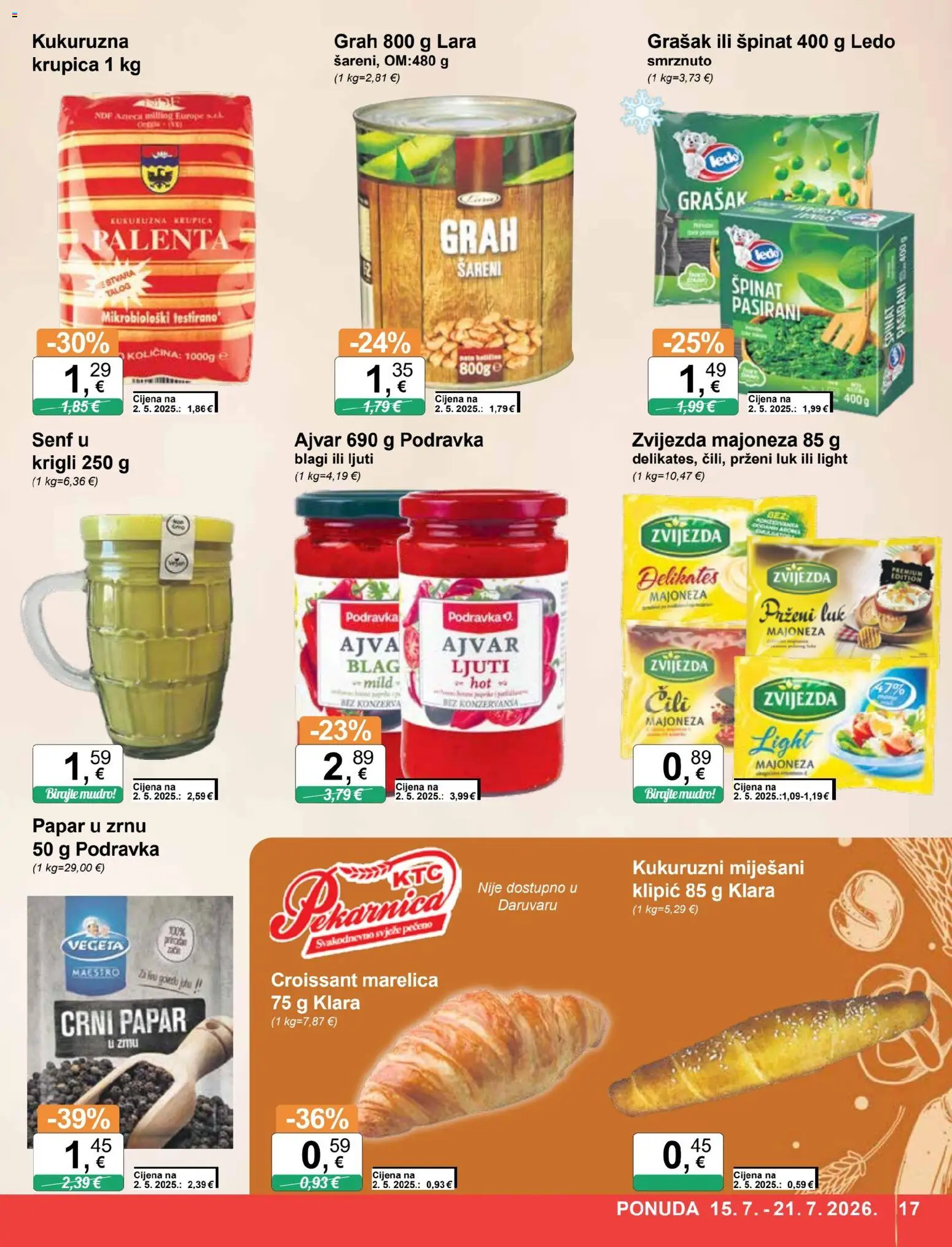 KTC katalog | vrijedi od 15.07.2026 | Stranica: 17 | Proizvodi: Grah, Luk, Grašak, Senf