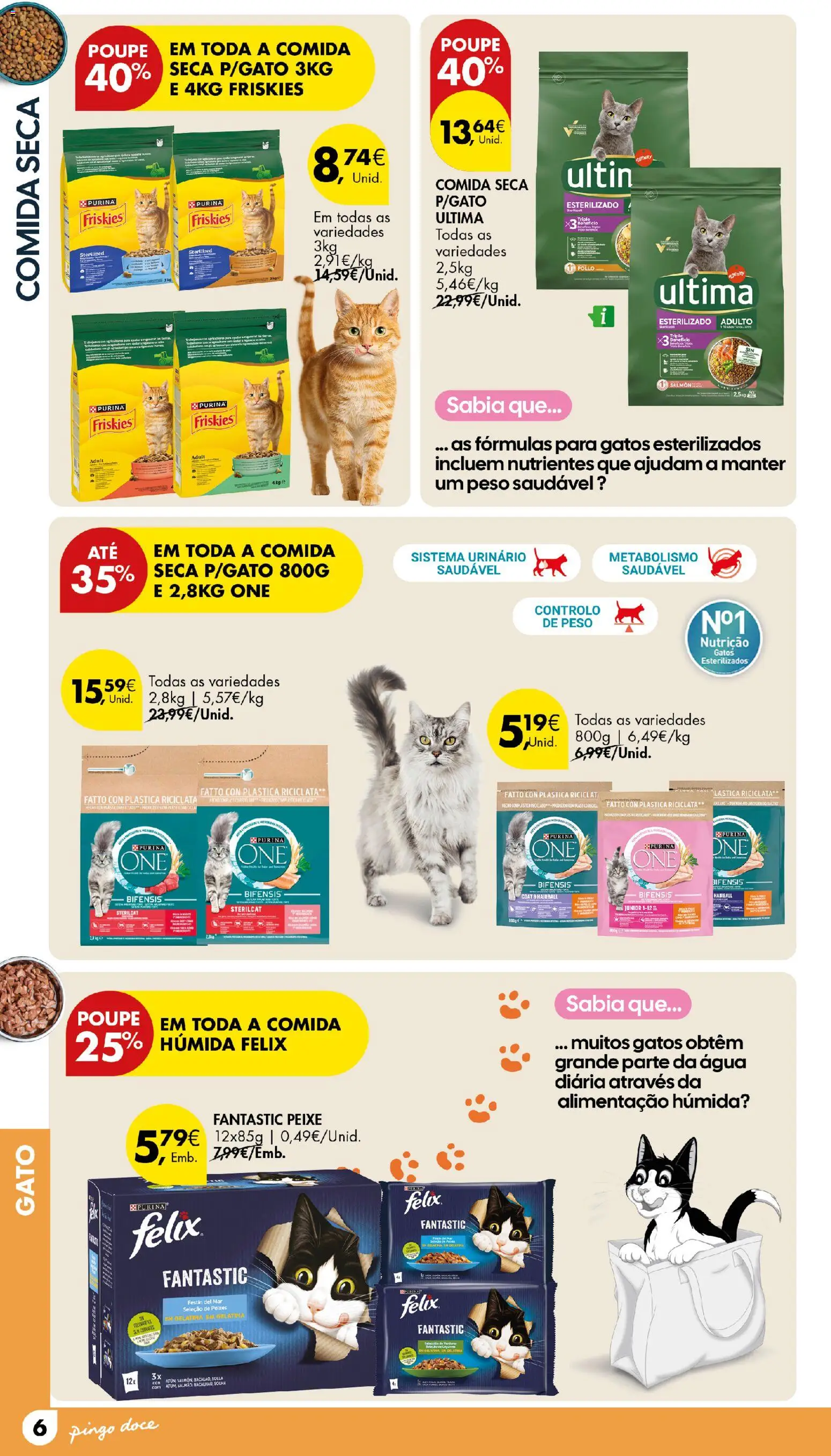 Pingo Doce Petfood Açores │ válido de 28.05.2026 | Página: 6 | Produtos: Agua, Purina one, Gelatina, Peixe