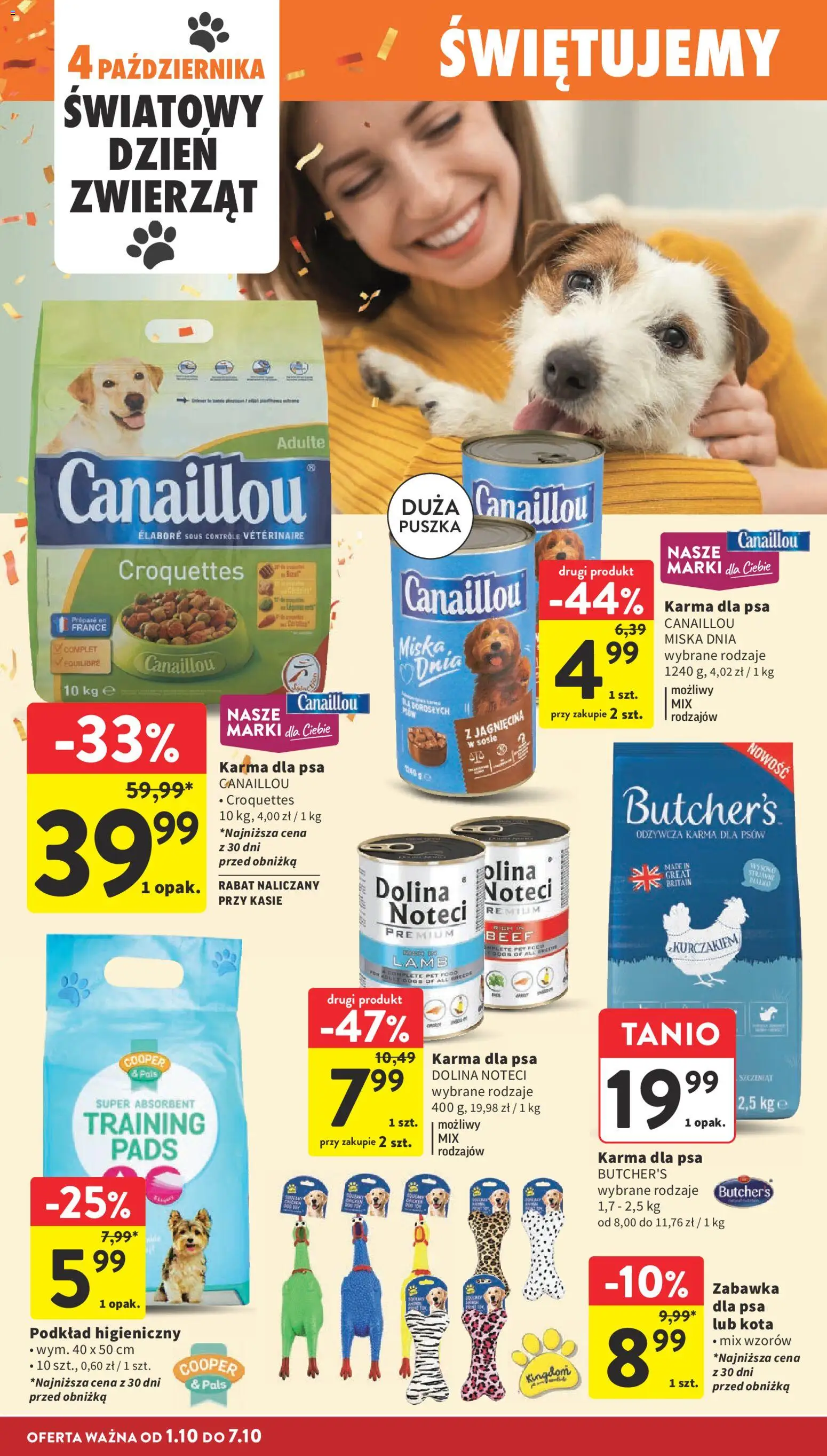 Intermarche gazetka od 01.10.2026 | Strona: 42 | Produkty: Jagnięcina, Karma dla psa, Karma, Dolina noteci