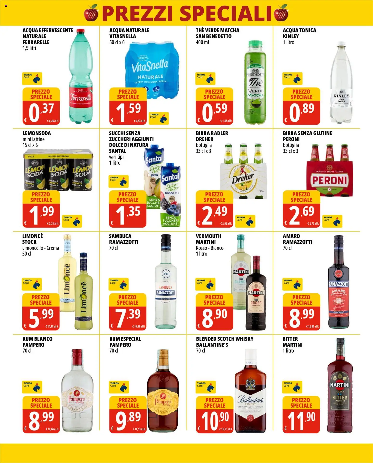 Volantino Tigros del 17.06.2026 | Pagina: 6 | Prodotti: Crema, Acqua tonica, Limonata, The