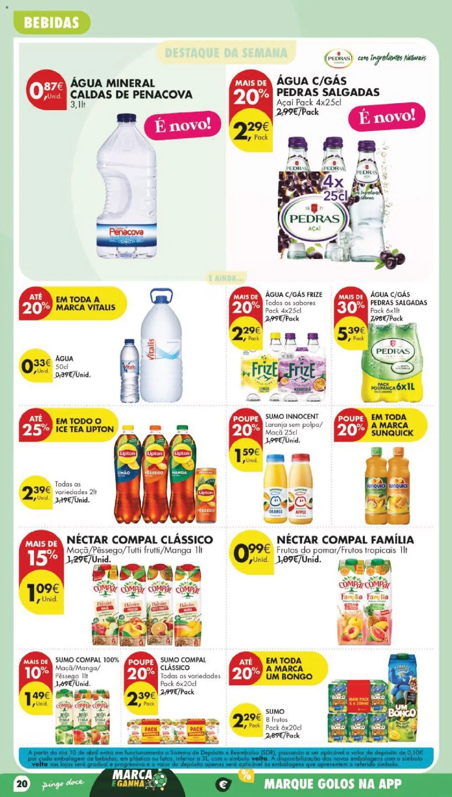 Pingo Doce folheto │ válido de 07/07/2026 | Página: 24 | Produtos: Açai, Maça, Sumo, Água mineral
