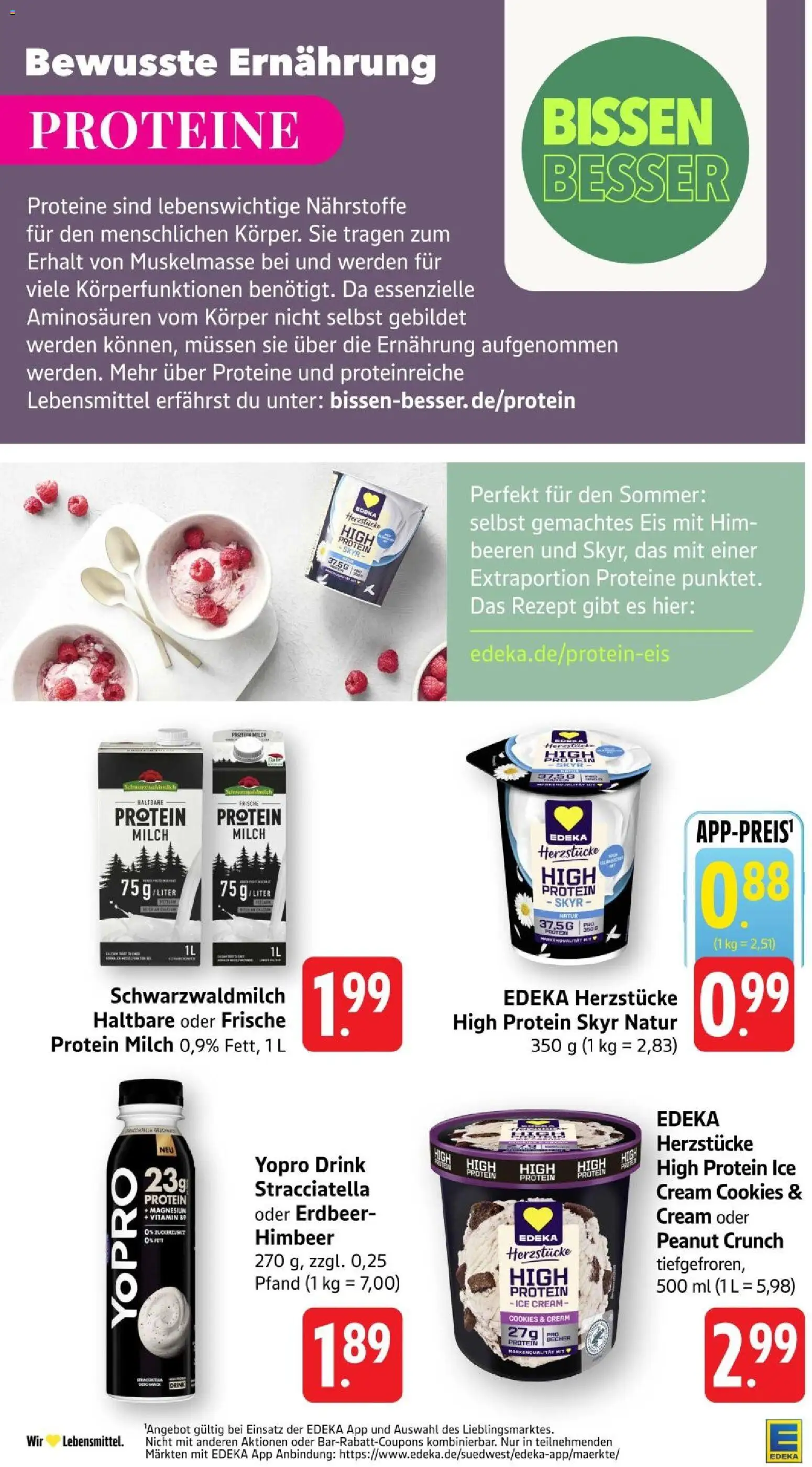Edeka Prospekt Stuttgart – gültig ab 17.08.2026 | Seite: 14 | Produkte: Milch, Skyr, Eis