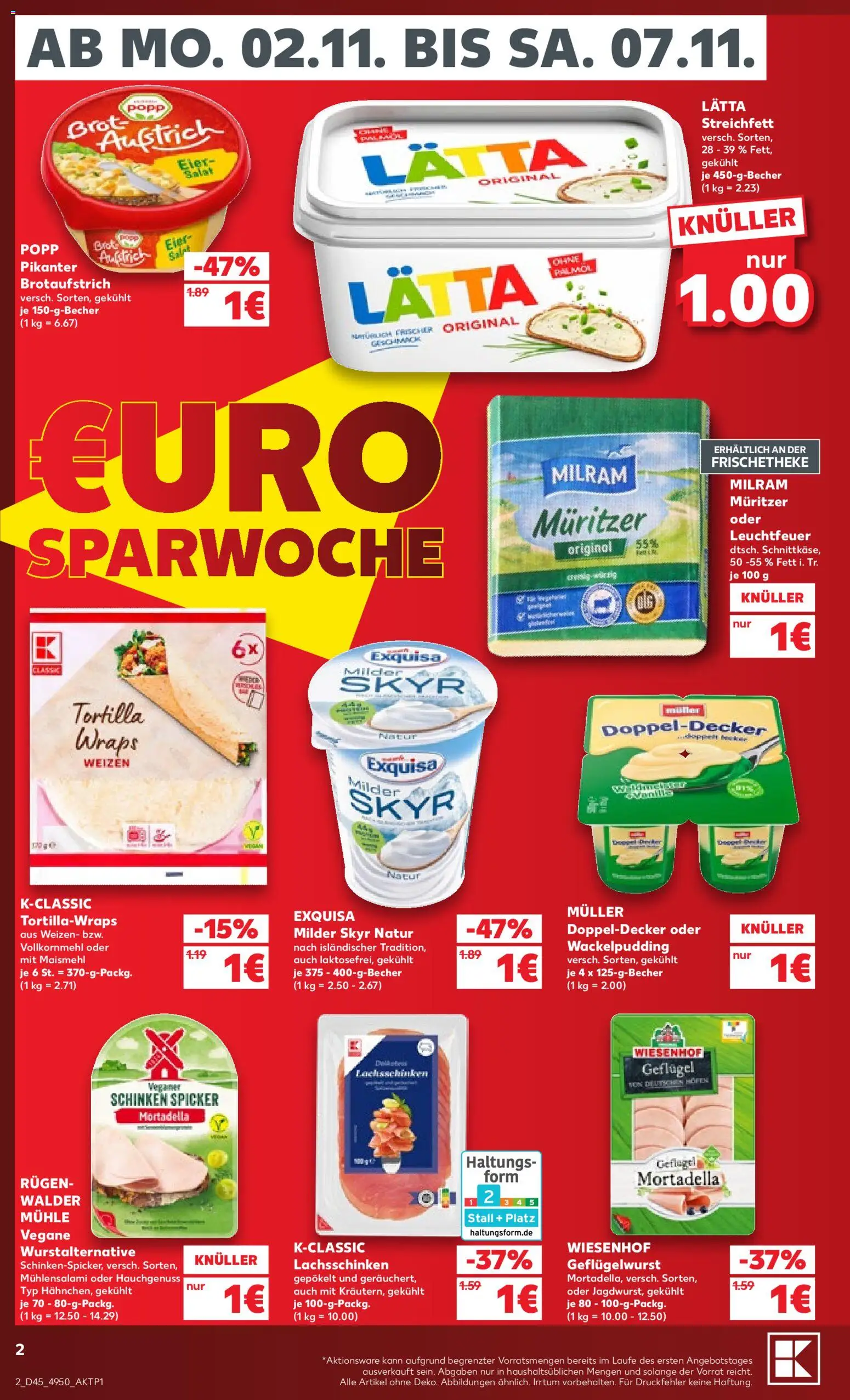 {H1} | Pagina: 2 | Producten: Skyr, Beker, Tortilla, Mortadella