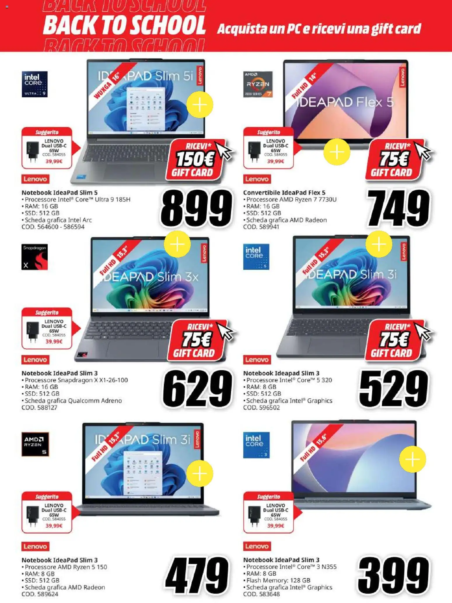 Volantino Media World del 20/08/2026 | Pagina: 4 | Prodotti: Notebook, PC