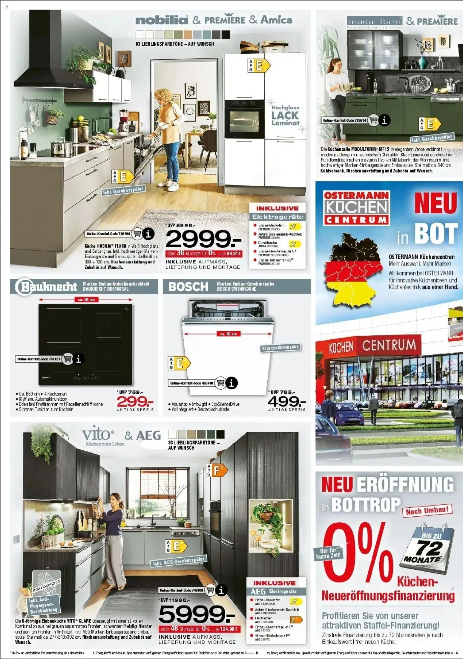Ostermann - Möbel Ostermann: Neue Möbel wirken Wunder. (ab 29.08.2026) zum Blättern | Seite: 10 | Produkte: Bosch, Geschirrspüler, Küchenzeile, Kuchen