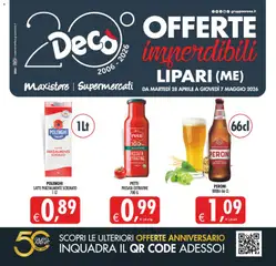 Anteprima del volantino Decò volantino Maxistore, Supermercati Lipari valido a partire dal 28.04.2026